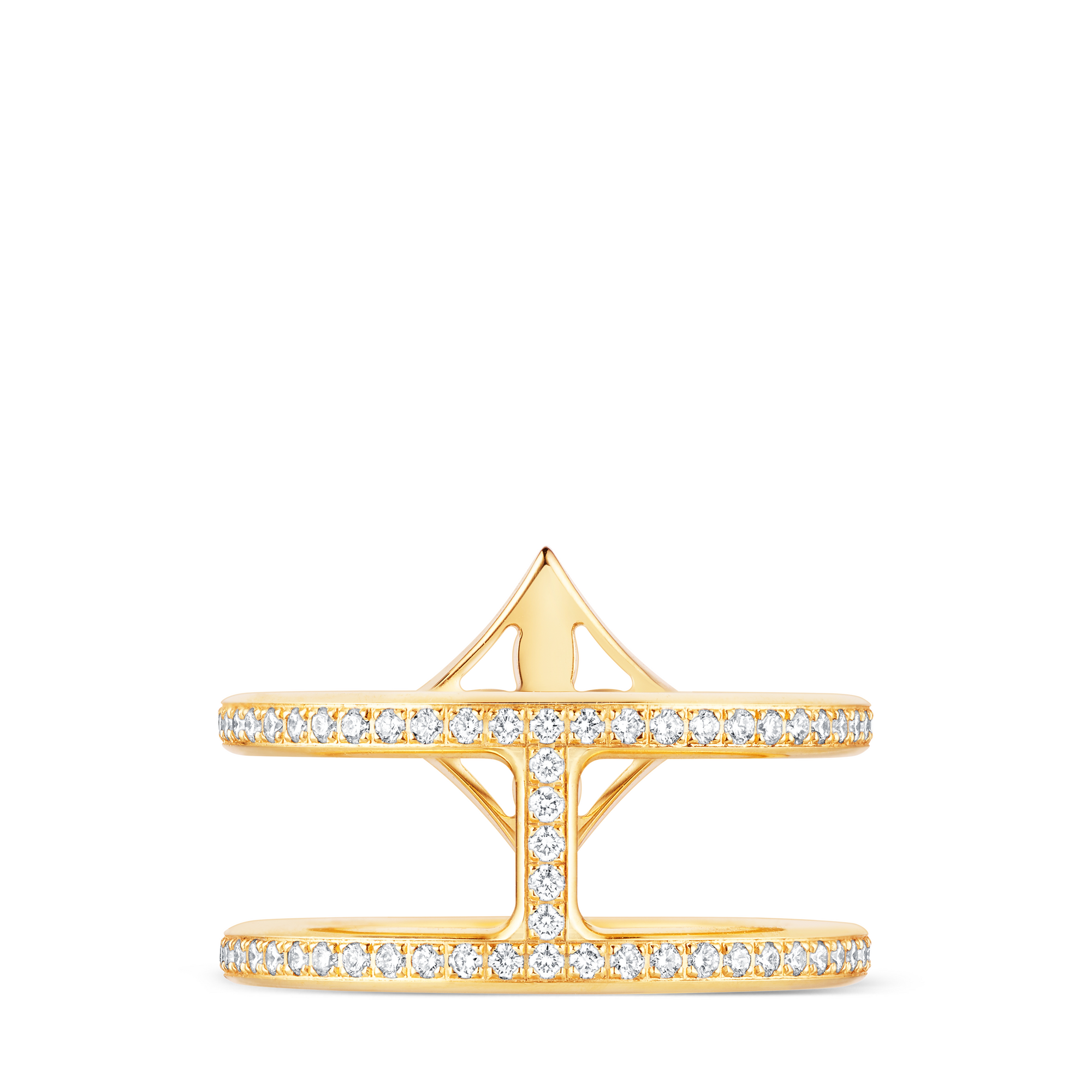  Categorias Todas as Joias Anel Duplo Idylle Blossom em Ouro Amarelo e Diamantes | Louis Vuitton ® (Zoom no Produto)