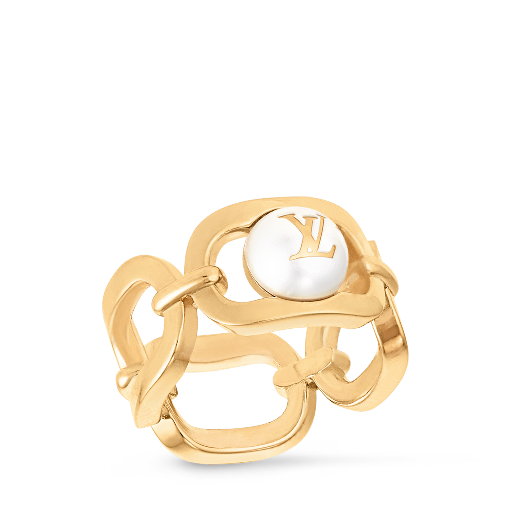 S00 Bijuterias Finas Anéis Anel My LV Chain Pearls | Louis Vuitton ® (Zoom no Produto)