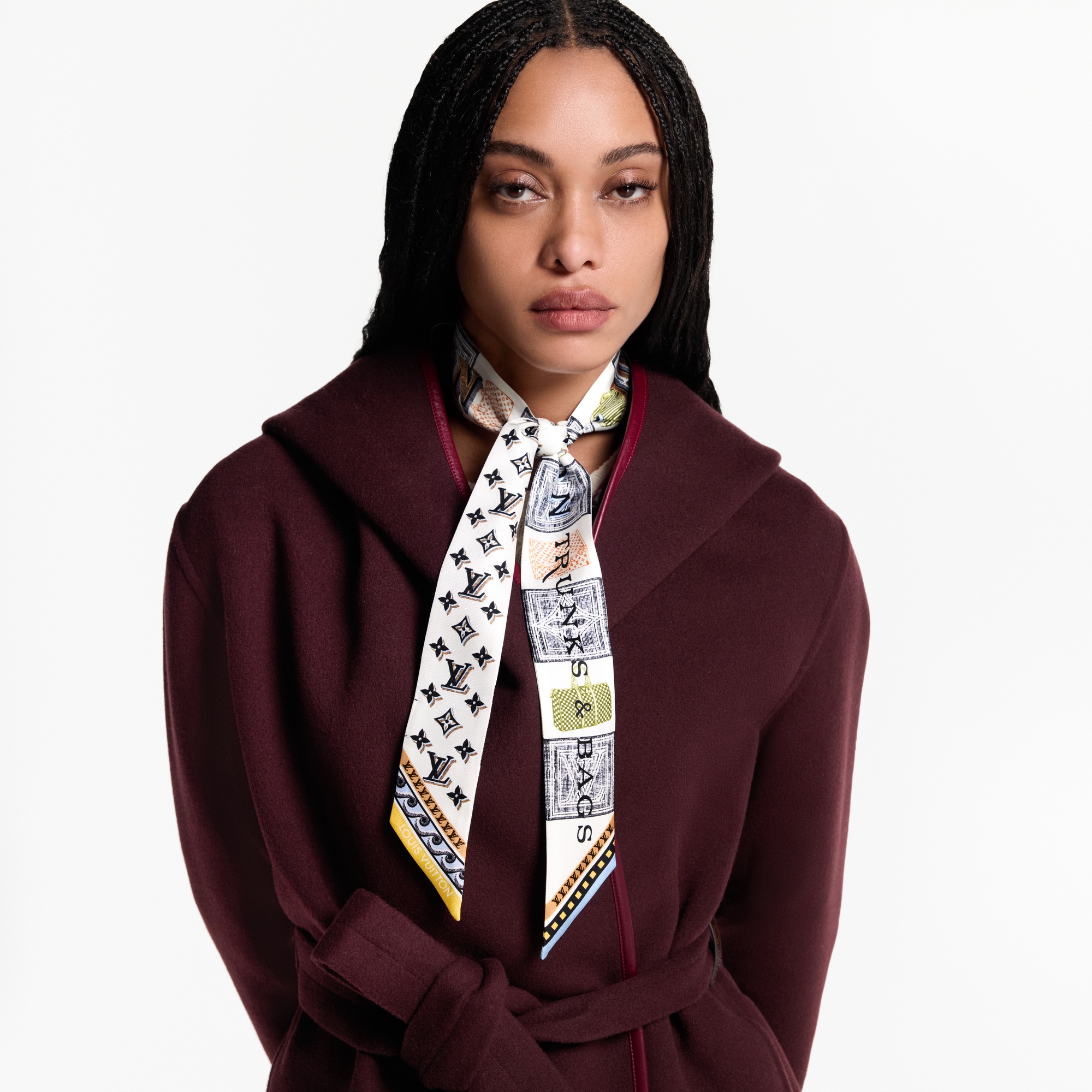 S00 Acessórios Lenços de Seda e Bandeaus Bandeau Damiergram BB | Louis Vuitton ® (Zoom no Produto)