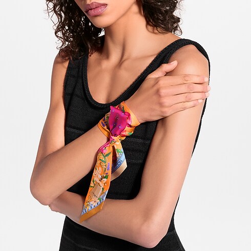 S00 Acessórios Lenços de Seda e Bandeaus Bandeau LV En Fleurs BB | Louis Vuitton ® (Zoom no Produto)