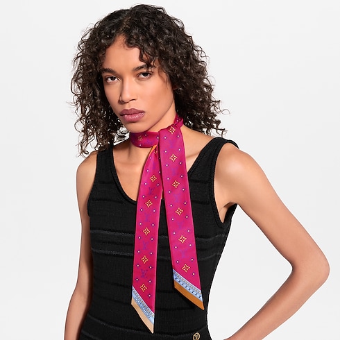 S00 Acessórios Lenços de Seda e Bandeaus Bandeau LV En Fleurs BB | Louis Vuitton ® (Zoom no Produto)