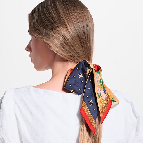 S00 Acessórios Lenços de Seda e Bandeaus Bandeau LV En Fleurs BB | Louis Vuitton ® (Zoom no Produto)