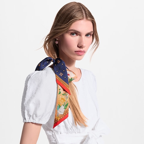 S00 Acessórios Lenços de Seda e Bandeaus Bandeau LV En Fleurs BB | Louis Vuitton ® (Zoom no Produto)