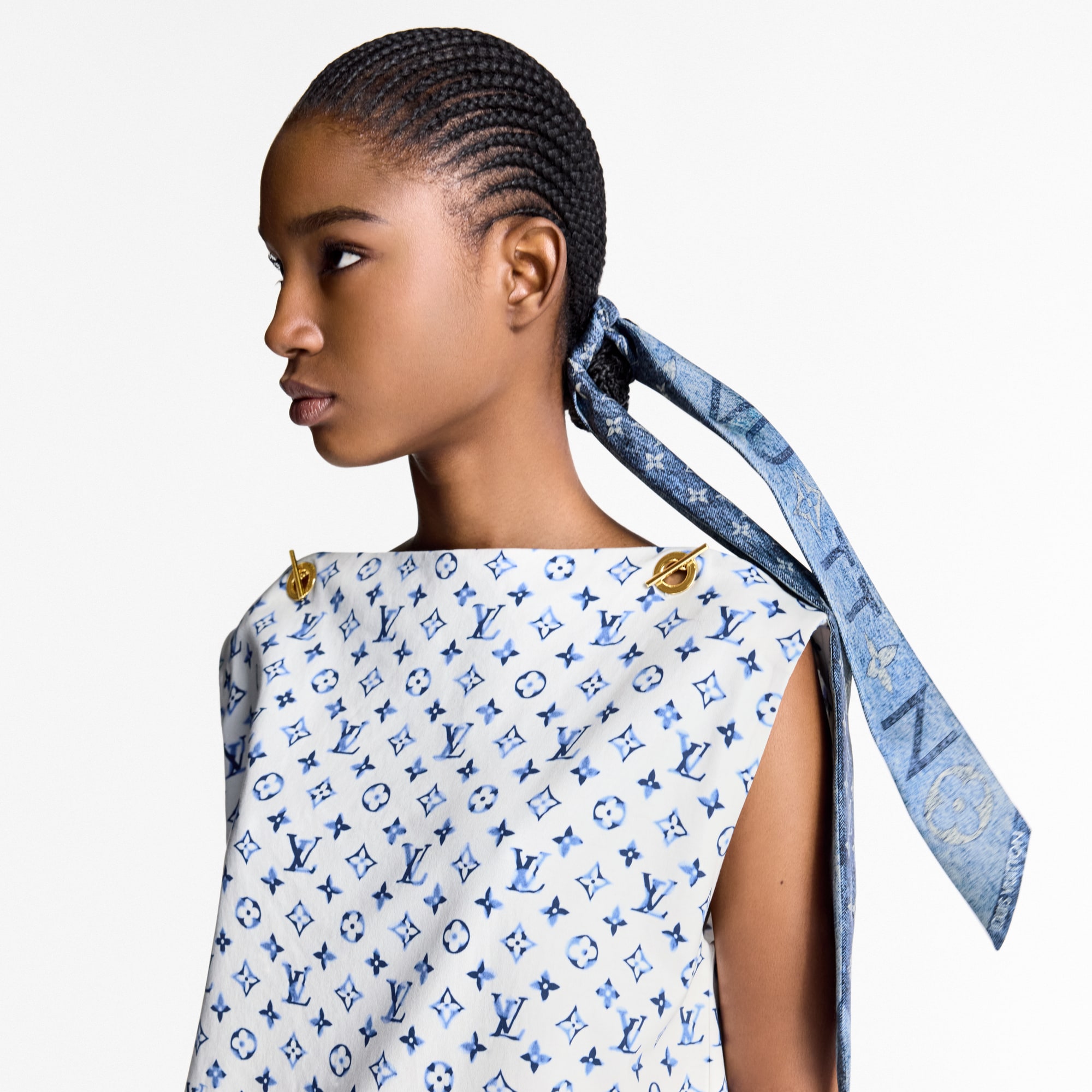 S00 Acessórios Lenços de Seda e Bandeaus Bandeau Monogram Infinity Denim BB | Louis Vuitton ® (Zoom no Produto)