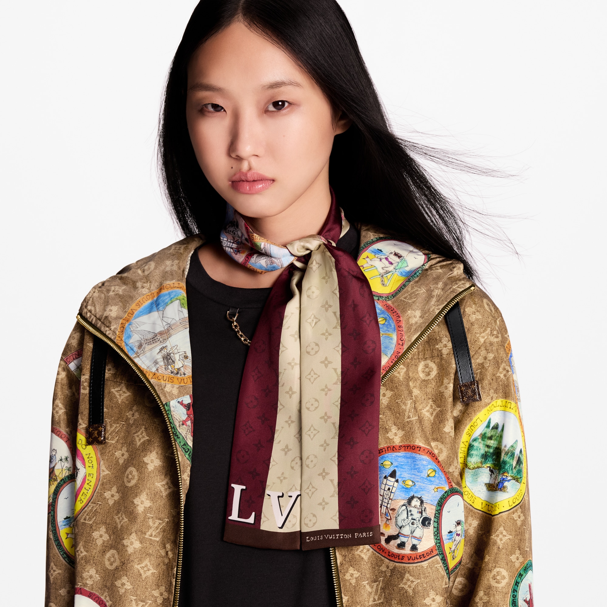 S00 Acessórios Lenços de Seda e Bandeaus Bandeau My LV Trunk | Louis Vuitton ® (Zoom no Produto)