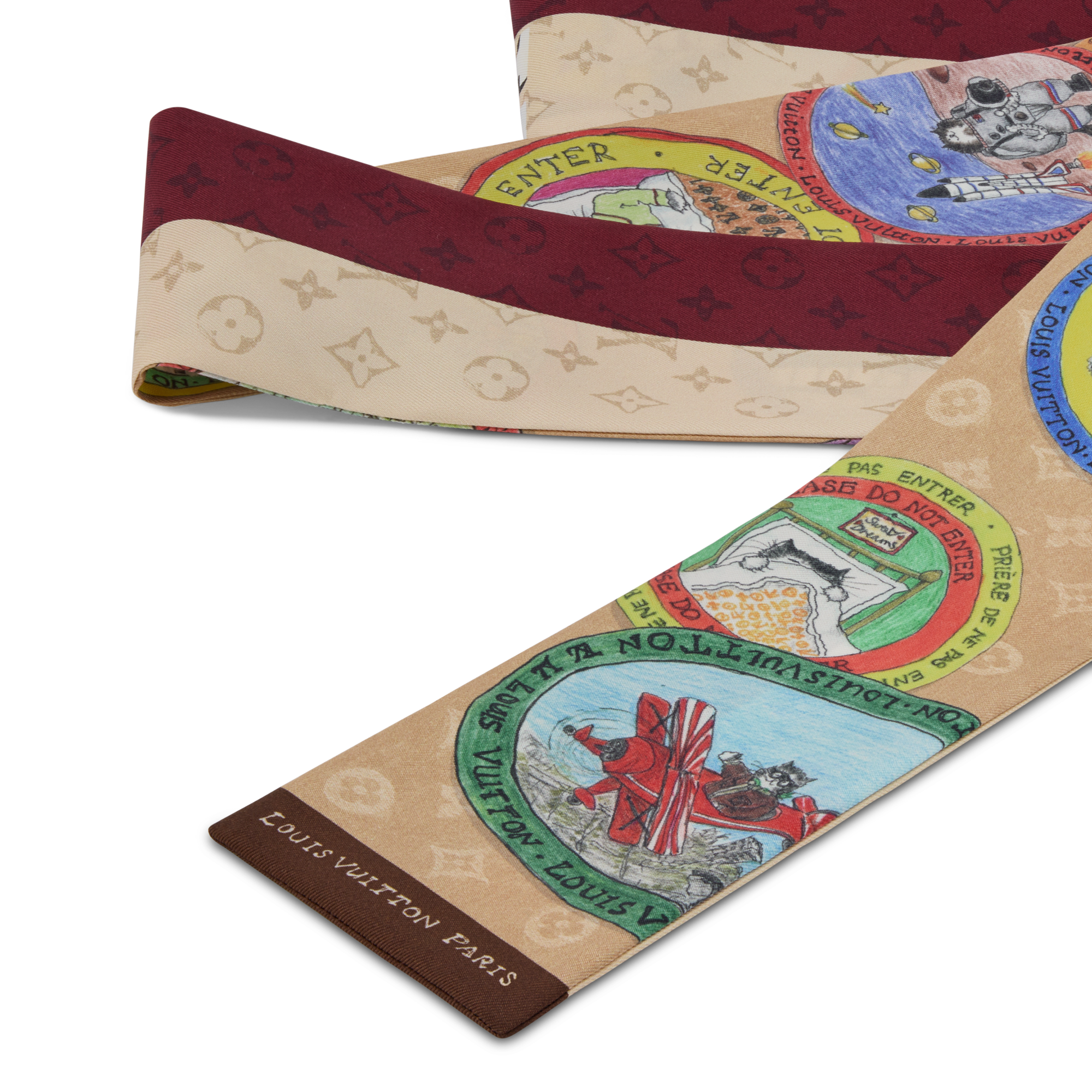 S00 Acessórios Lenços de Seda e Bandeaus Bandeau My LV Trunk | Louis Vuitton ® (Zoom no Produto)