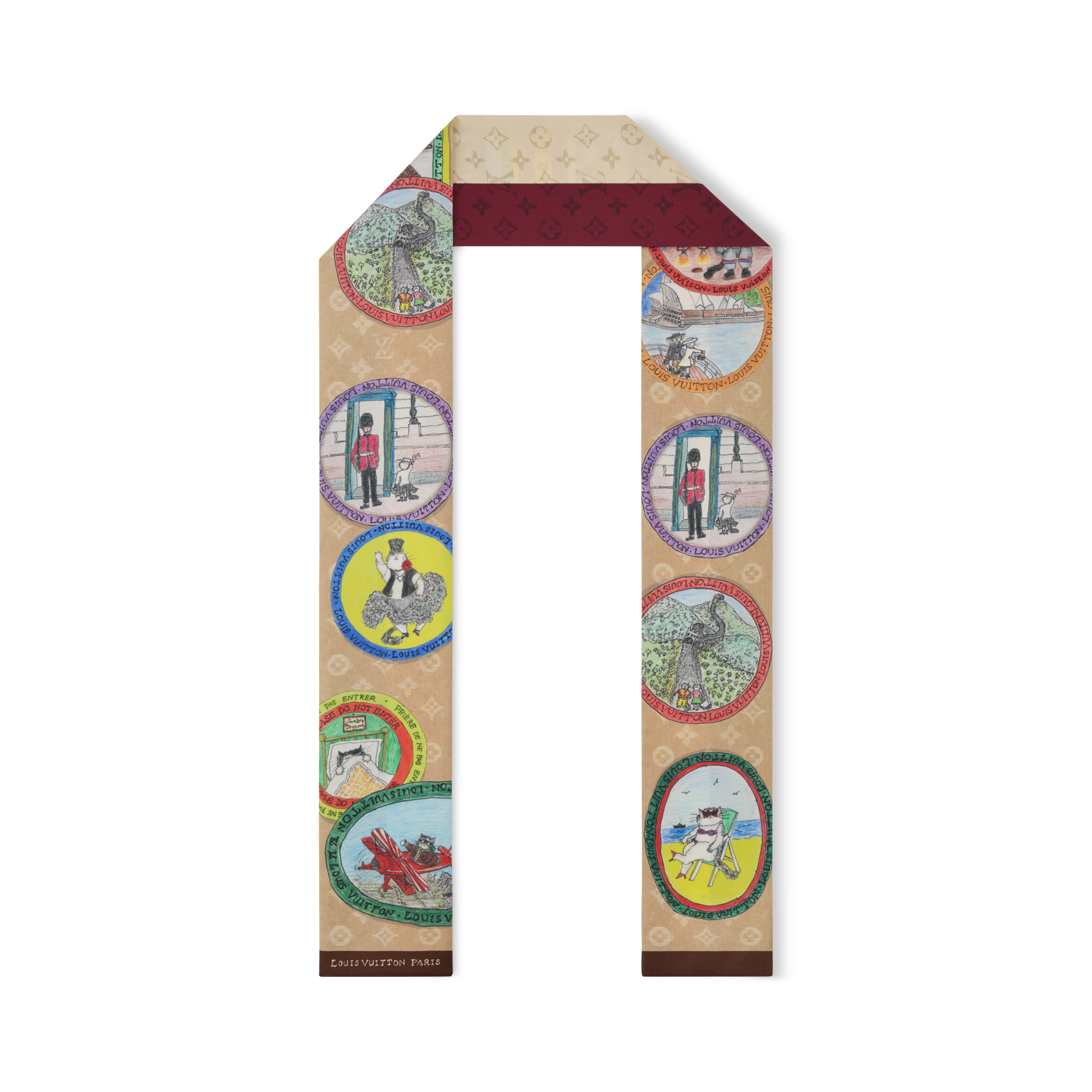 S00 Acessórios Lenços de Seda e Bandeaus Bandeau My LV Trunk | Louis Vuitton ® (Zoom no Produto)