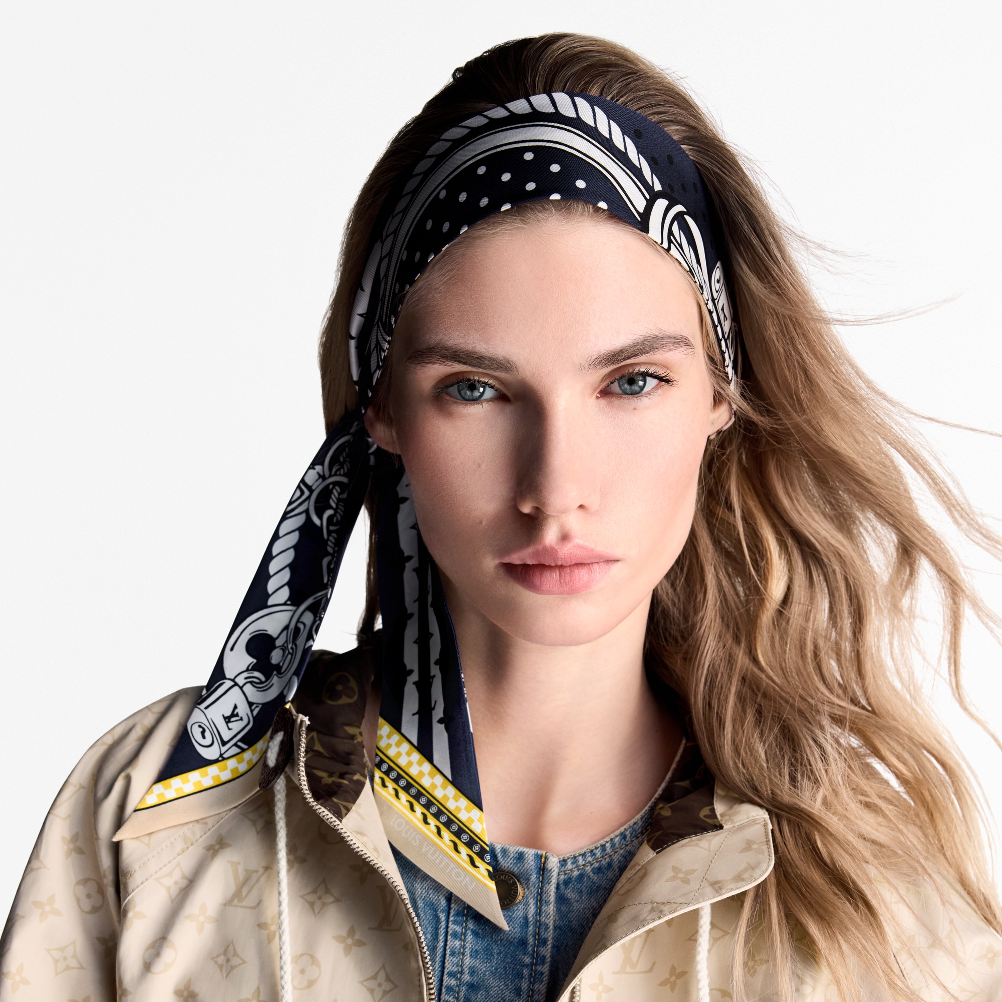 S00 Acessórios Lenços de Seda e Bandeaus Bandeau Ocean Bandana BB | Louis Vuitton ® (Zoom no Produto)