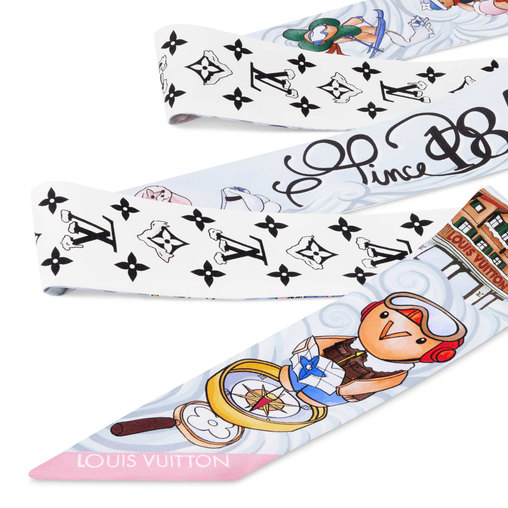 S00 Acessórios Lenços de Seda e Bandeaus Bandeau Vivienne Winter Holiday BB | Louis Vuitton ® (Zoom no Produto)