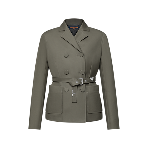 Ready-to-Wear Casacos e Jaquetas Belted Double-Breasted Jacket | Louis Vuitton ® (Zoom no Produto)