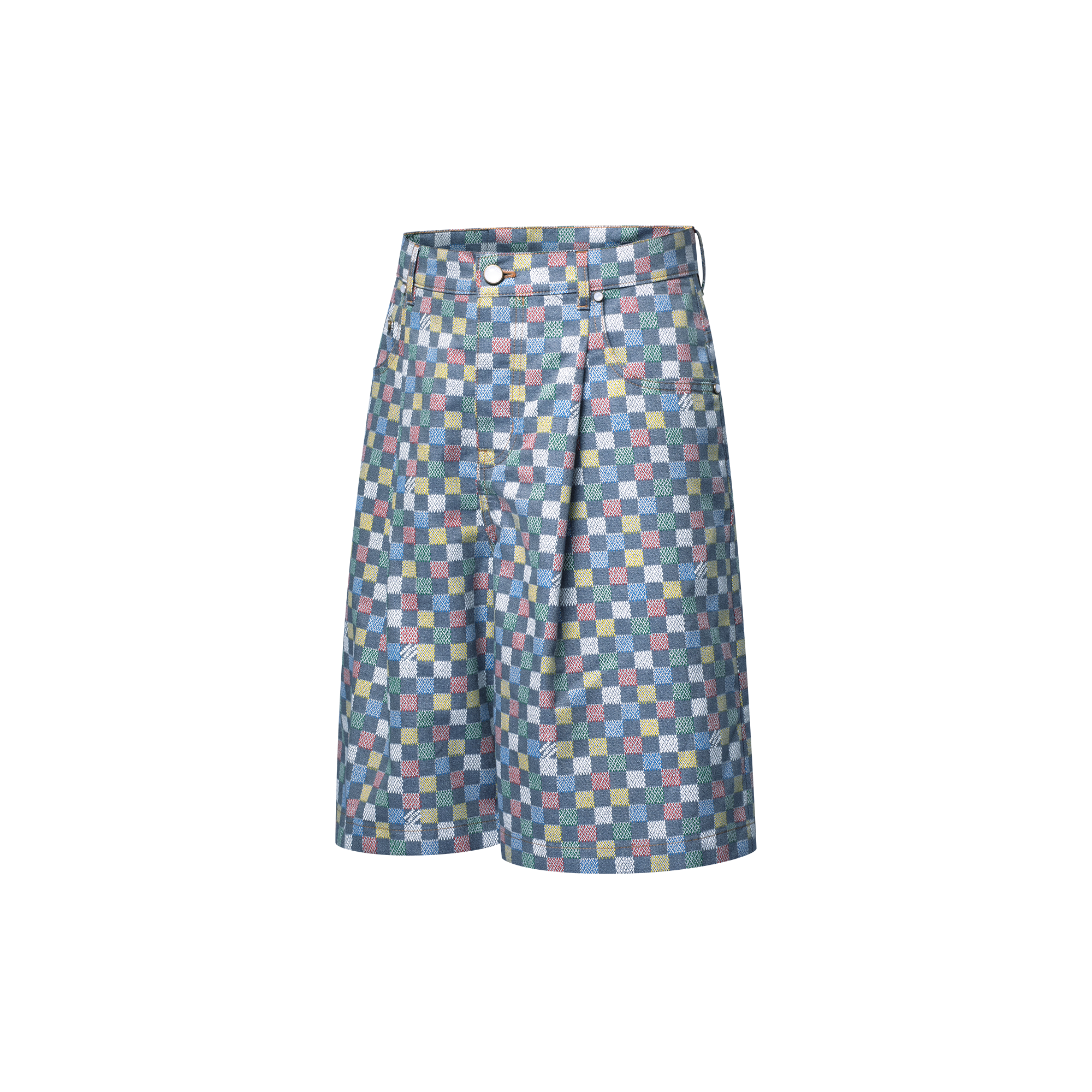 Ready-to-Wear Roupas em Denim Bermuda de Cambraia Damier | Louis Vuitton ® (Zoom no Produto)