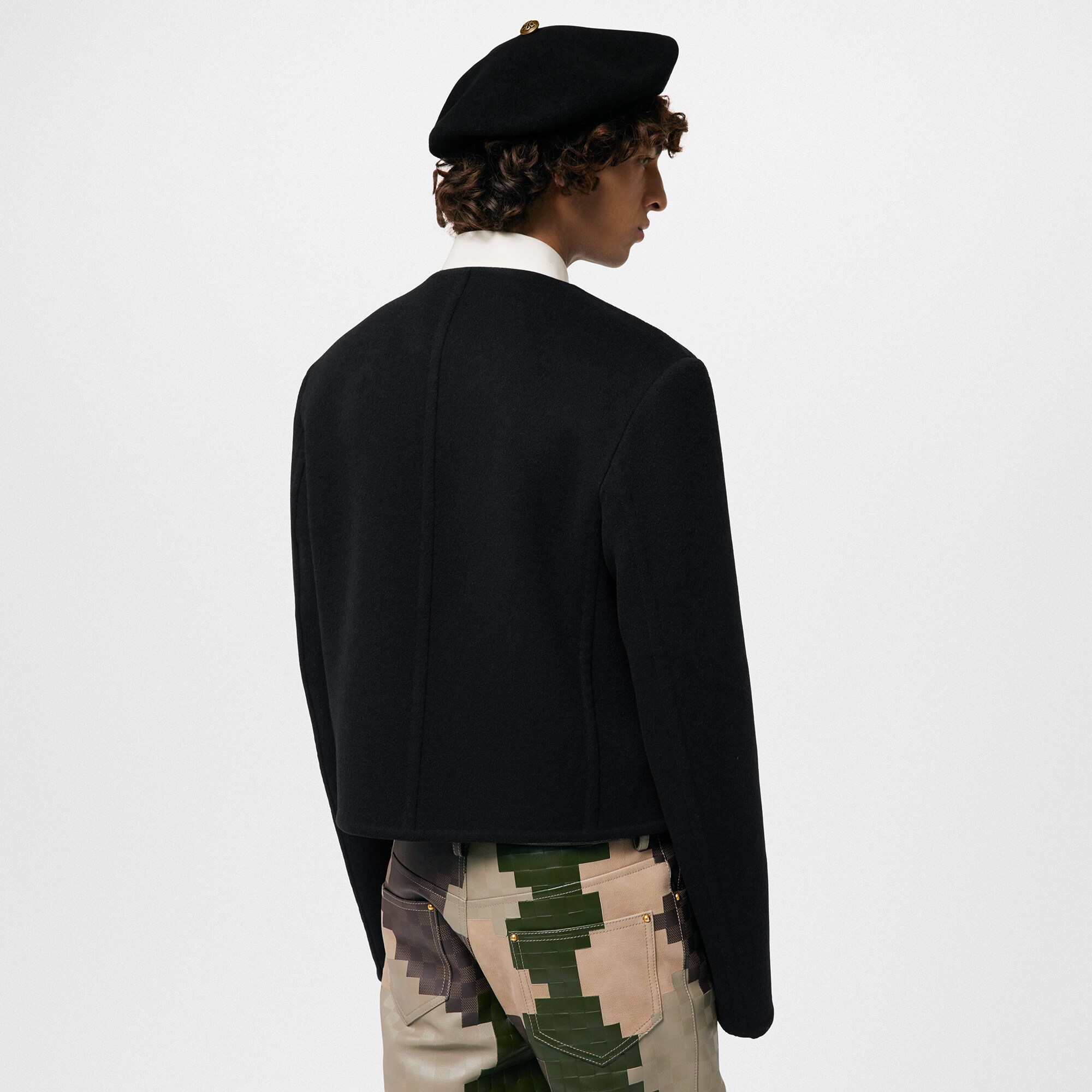  Discontinued Product Obs 12 Blazer Cropped de Lã Dupla Face | Louis Vuitton ® (Zoom no Produto)