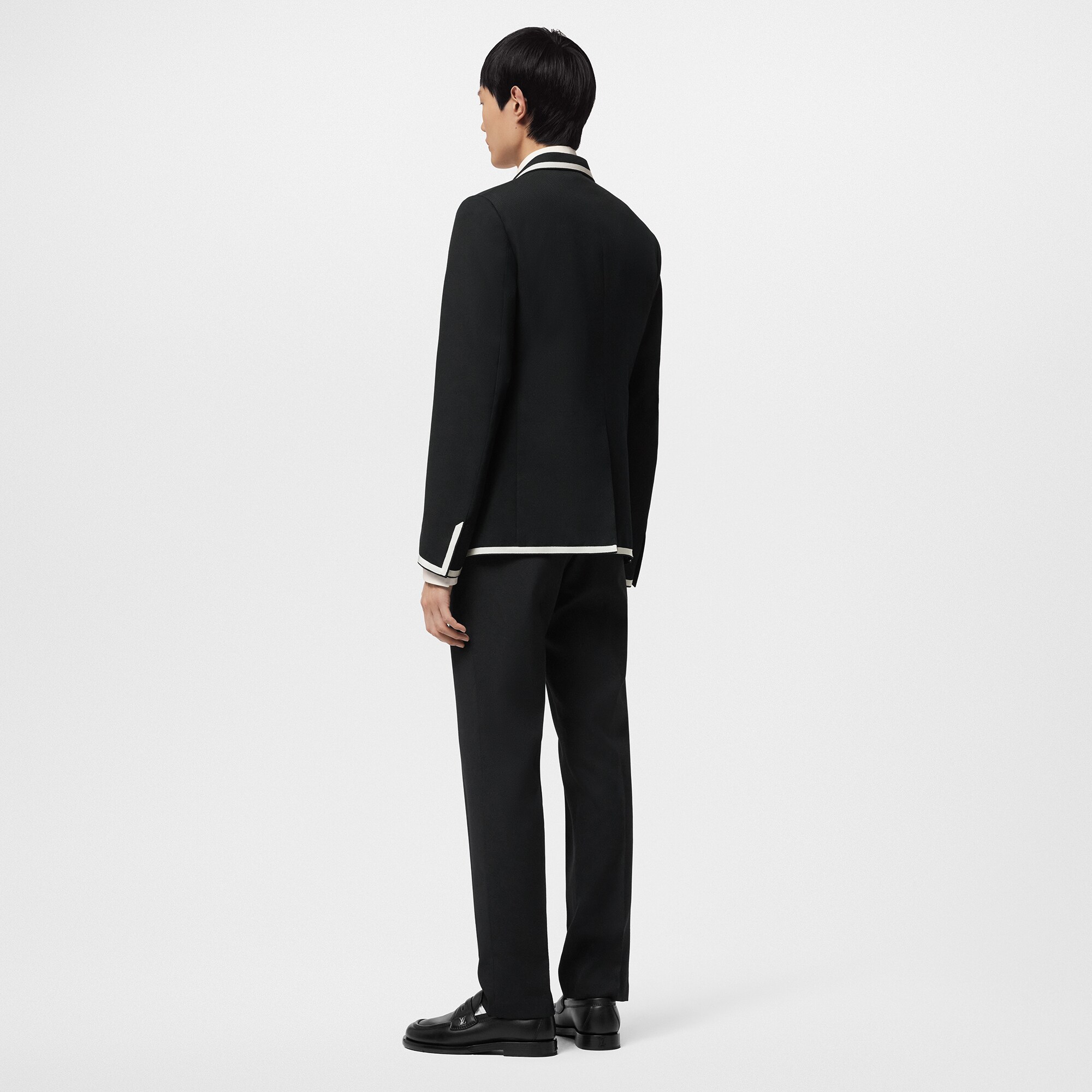  Discontinued Product Obs 12 Blazer de Alfaiataria de Lã com Detalhe Contrastante | Louis Vuitton ® (Zoom no Produto)