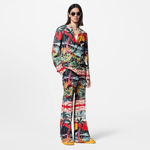 Discontinued Product Obs 12 Blazer de Alfaiataria Trespassado em Mescla de Algodão e Linho | Louis Vuitton ® (Zoom no Produto)