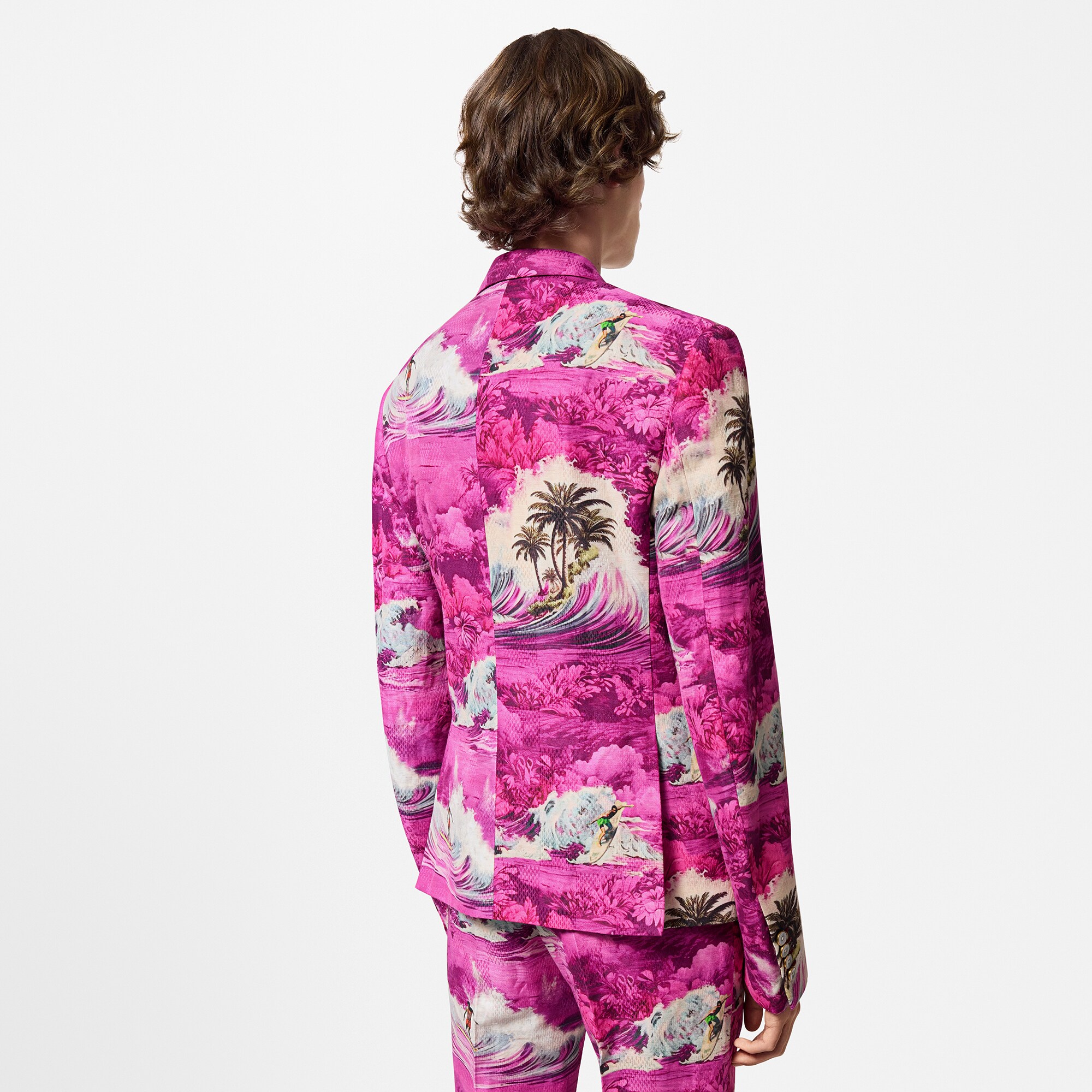  Discontinued Product Obs 12 Blazer de Alfaiataria Trespassado em Mescla de Algodão e Linho | Louis Vuitton ® (Zoom no Produto)