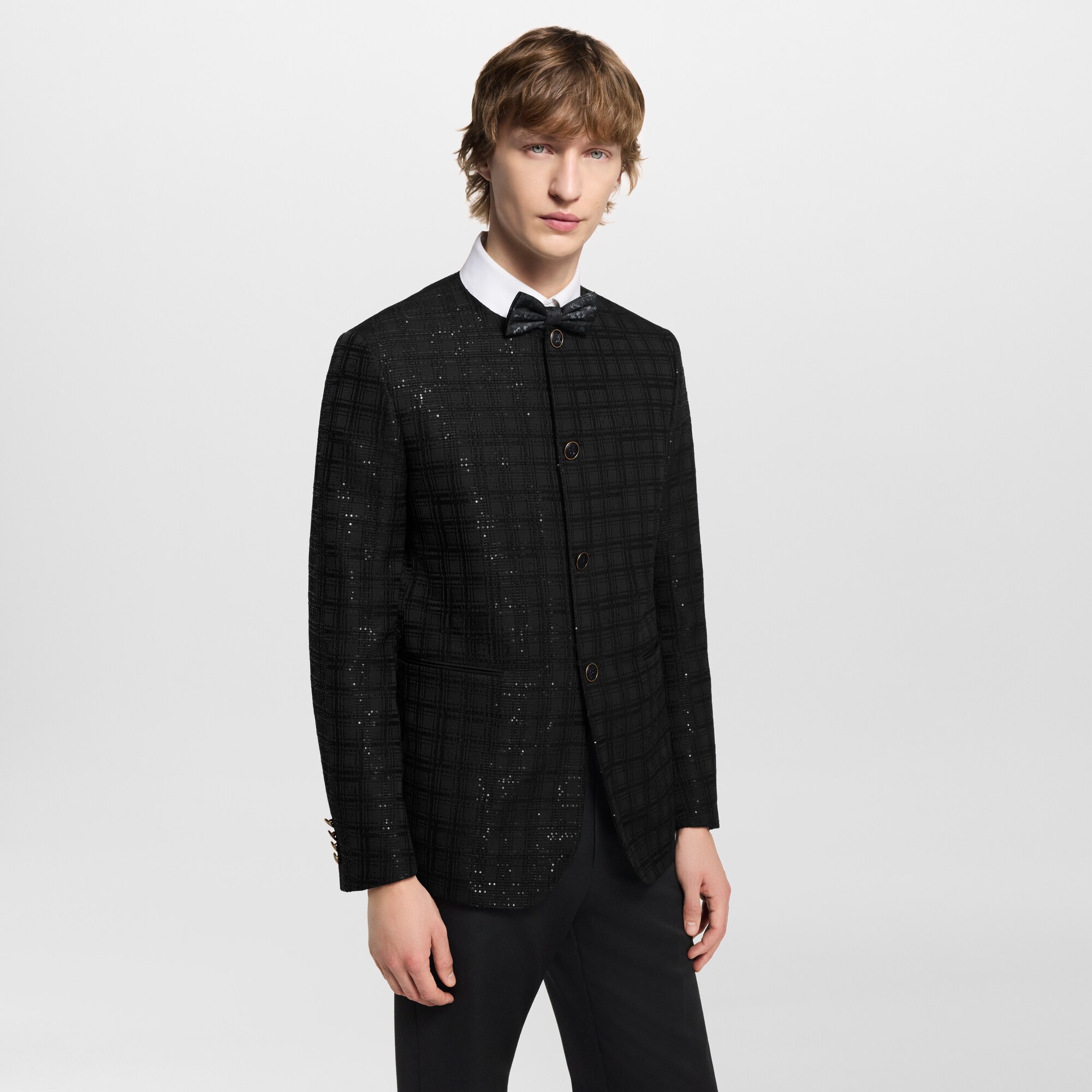  Ready-to-Wear Blazers e Jaquetas Blazer sem Gola Bordado em Paetês | Louis Vuitton ® (Zoom no Produto)