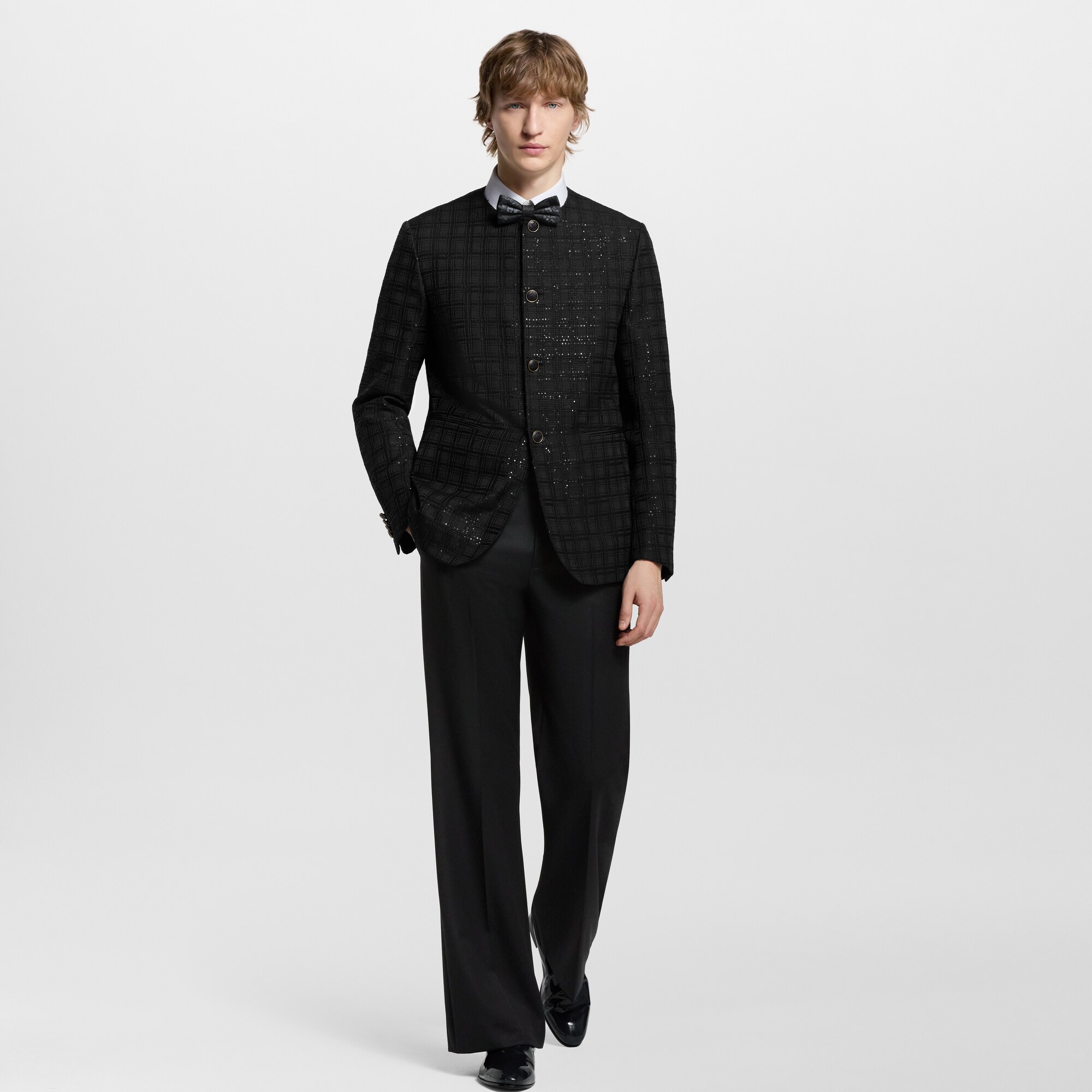  Ready-to-Wear Blazers e Jaquetas Blazer sem Gola Bordado em Paetês | Louis Vuitton ® (Zoom no Produto)