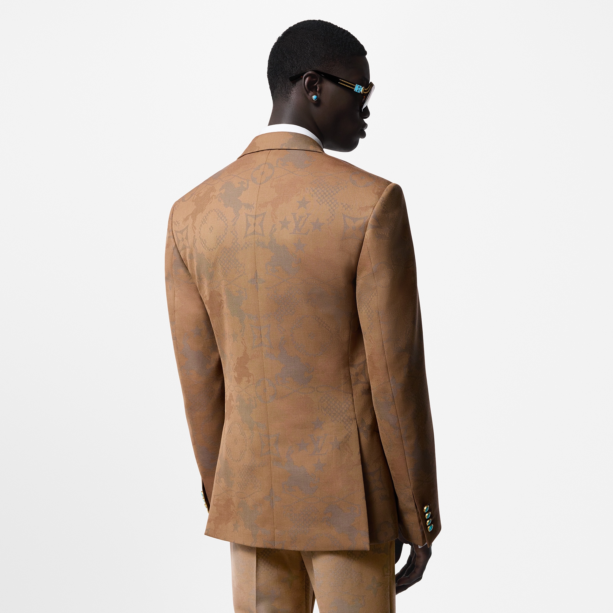  Discontinued Product Obs 9 Blazer Trespassado em Jacquard de Lã | Louis Vuitton ® (Zoom no Produto)