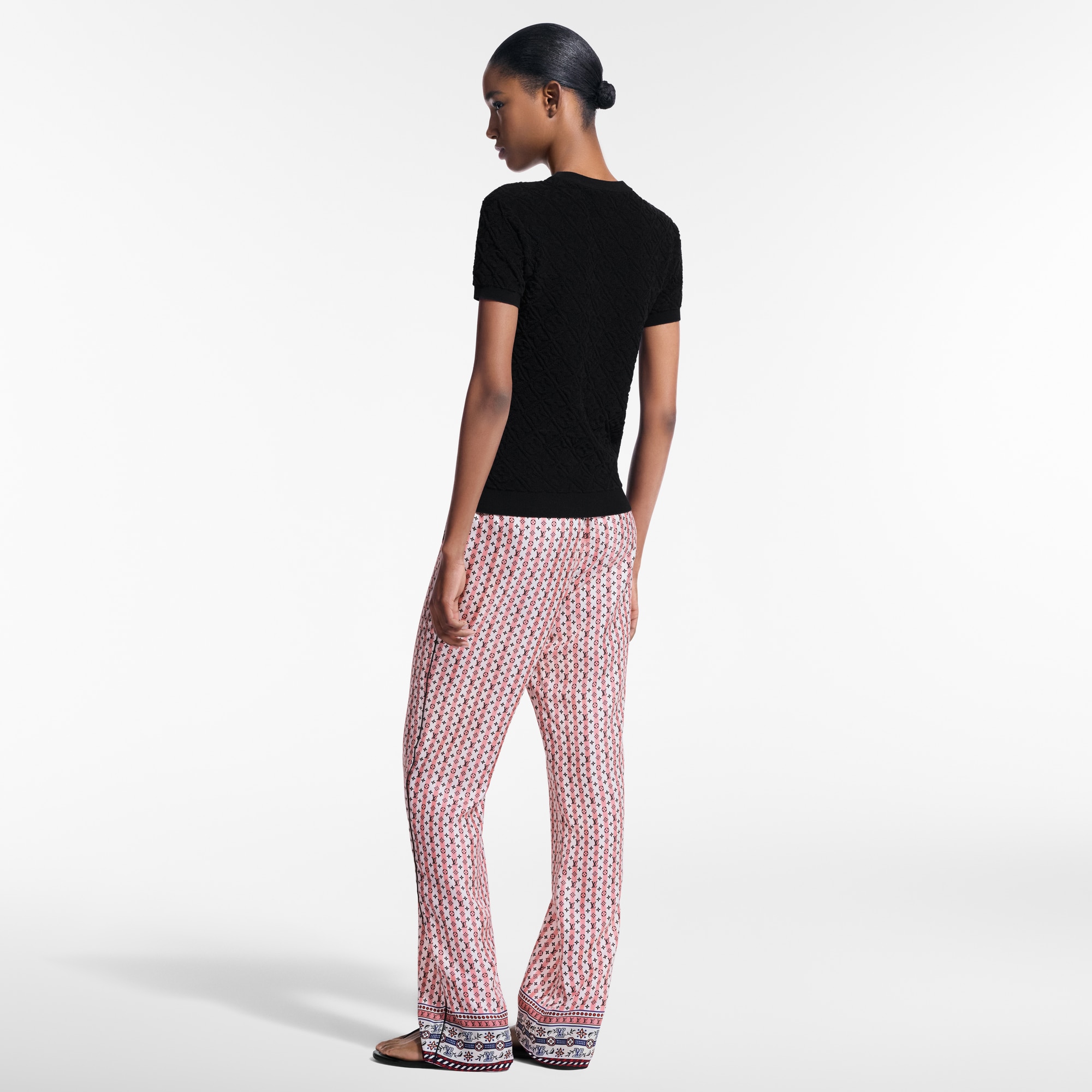  Ready-to-Wear Blusas Blusa Atoalhada com Flores do Monogram | Louis Vuitton ® (Zoom no Produto)