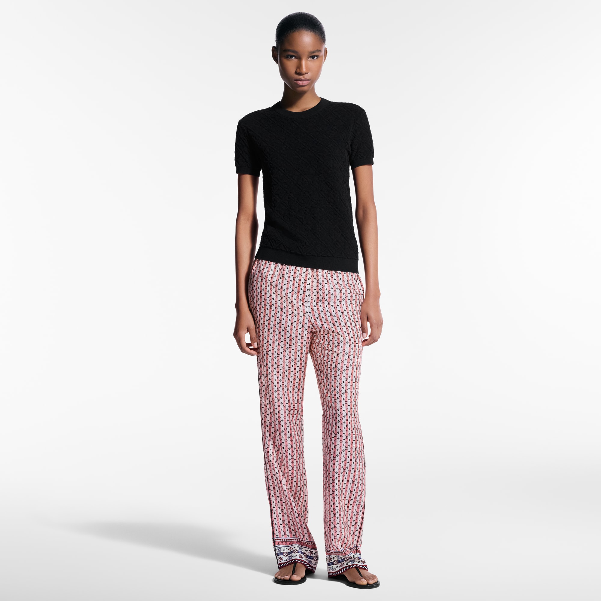  Ready-to-Wear Blusas Blusa Atoalhada com Flores do Monogram | Louis Vuitton ® (Zoom no Produto)