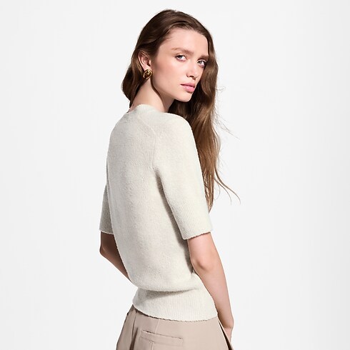 Ready-to-Wear Tricot Blusa de Malha com Assinatura em Cursiva | Louis Vuitton ® (Zoom no Produto)