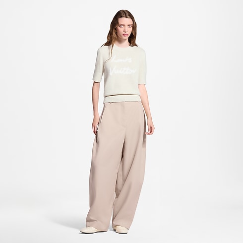 Ready-to-Wear Tricot Blusa de Malha com Assinatura em Cursiva | Louis Vuitton ® (Zoom no Produto)