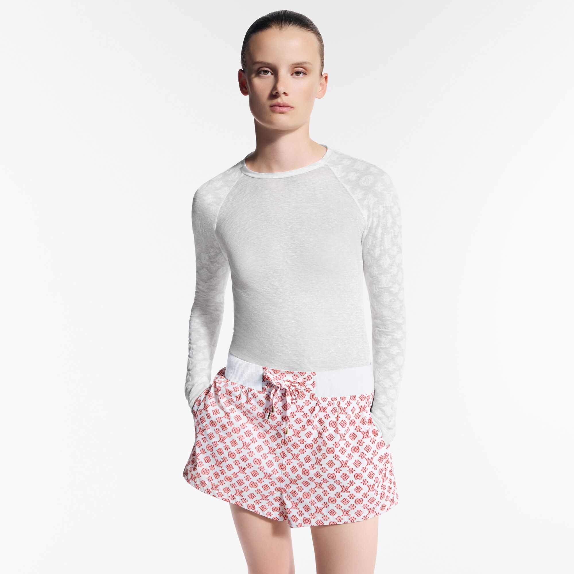 Ready-to-Wear Blusas Blusa de Manga Longa com Detalhe de Monogram | Louis Vuitton ® (Zoom no Produto)