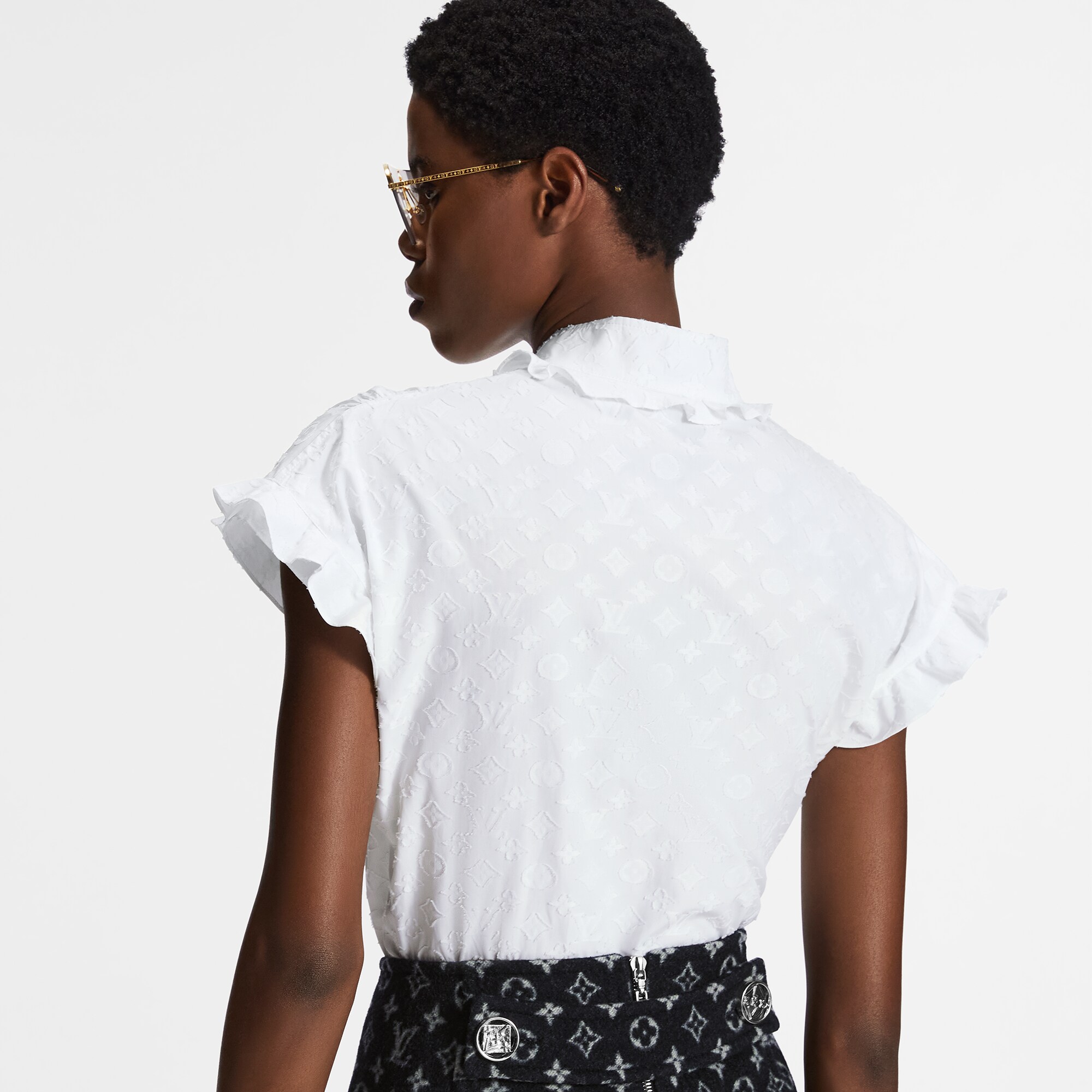  Ready-to-Wear Blusas Blusa Frill | Louis Vuitton ® (Zoom no Produto)