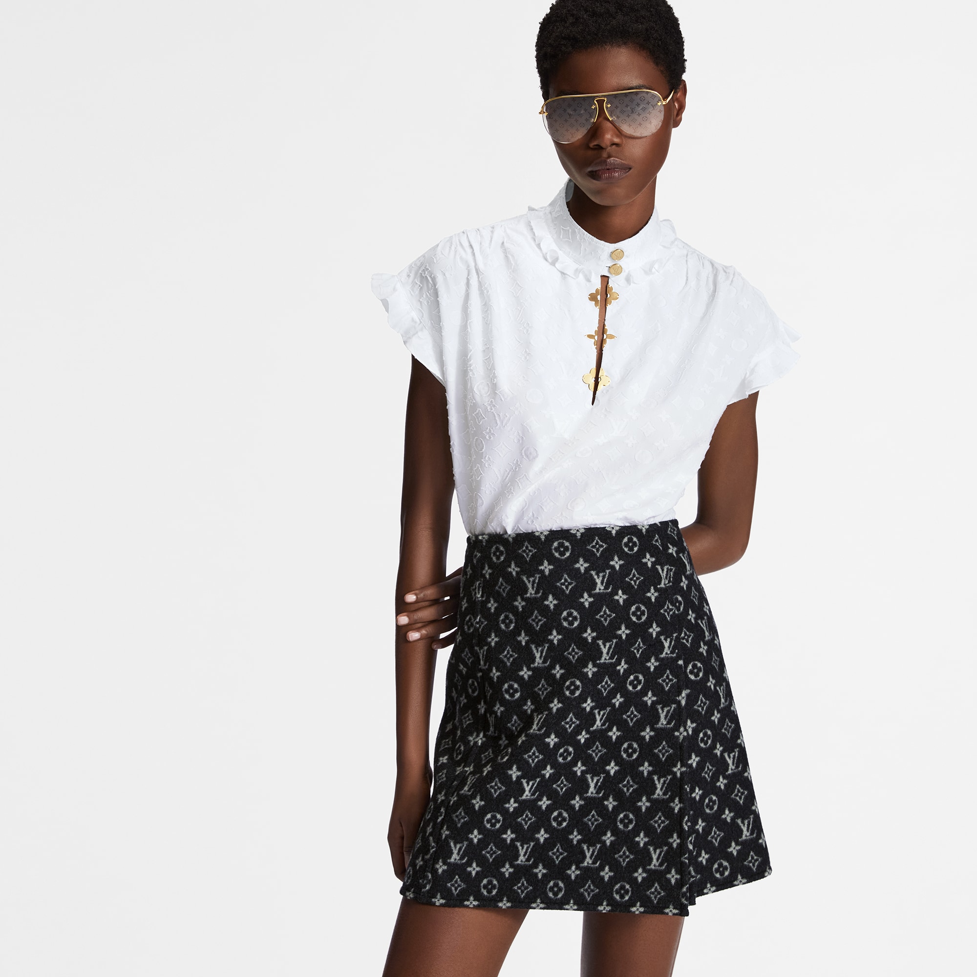  Ready-to-Wear Blusas Blusa Frill | Louis Vuitton ® (Zoom no Produto)