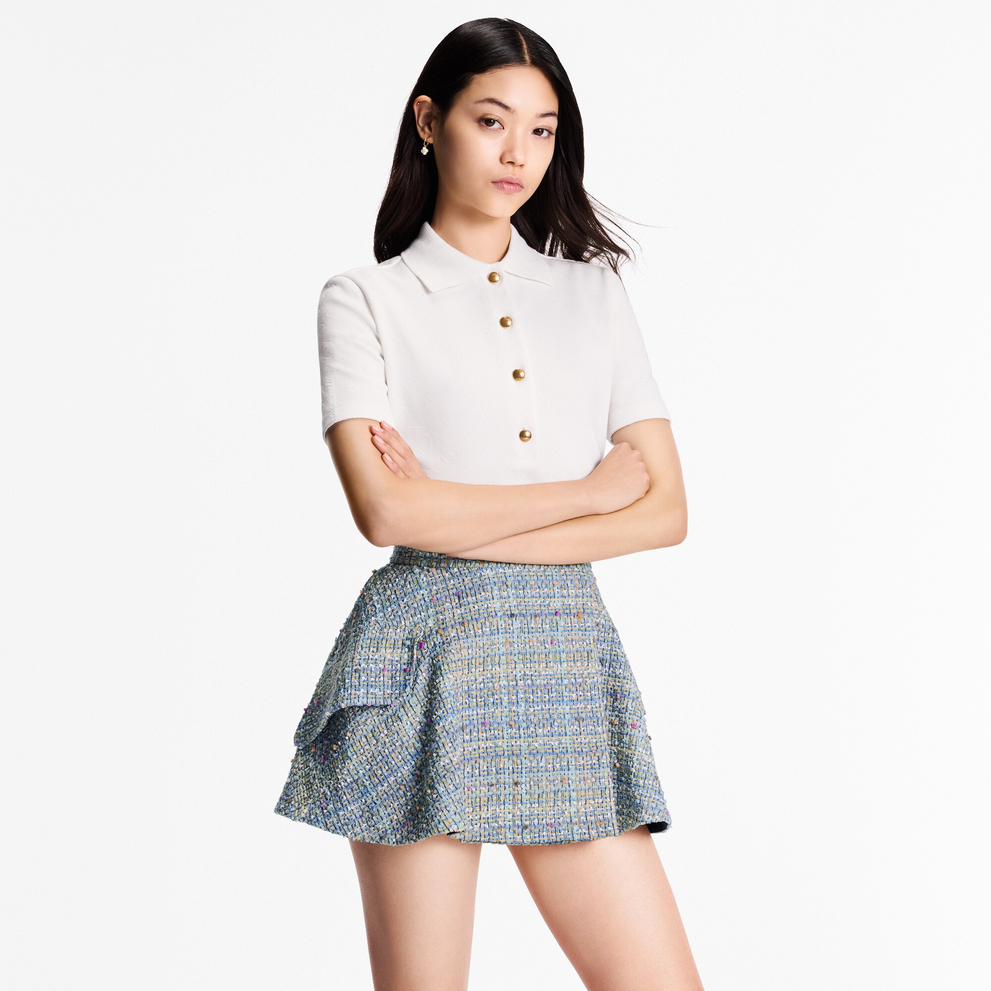  Ready-to-Wear Blusas Blusa Polo em Piquet de Algodão com Monogram | Louis Vuitton ® (Zoom no Produto)