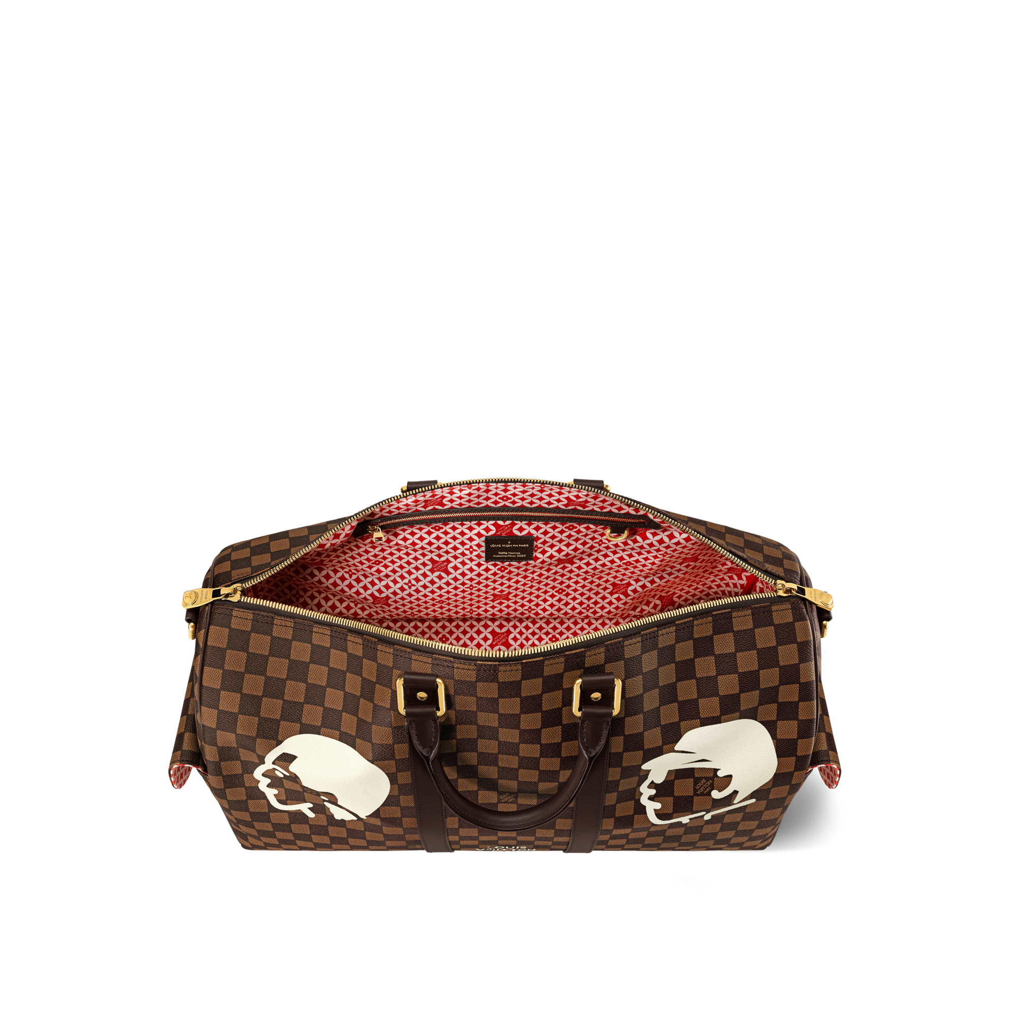 Damier Ébène Bolsas Masculinas Ícones LV Bolsa de Viagem Keepall Bandoulière 50 | Louis Vuitton ® (Zoom no Produto)