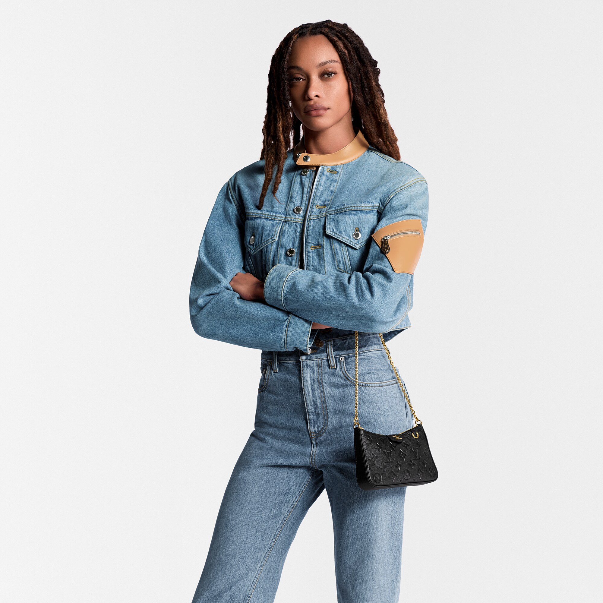 Couro Monogram Empreinte Carteiras Todas as Carteiras Bolsa Easy com Alça | Louis Vuitton ® (Zoom no Produto)