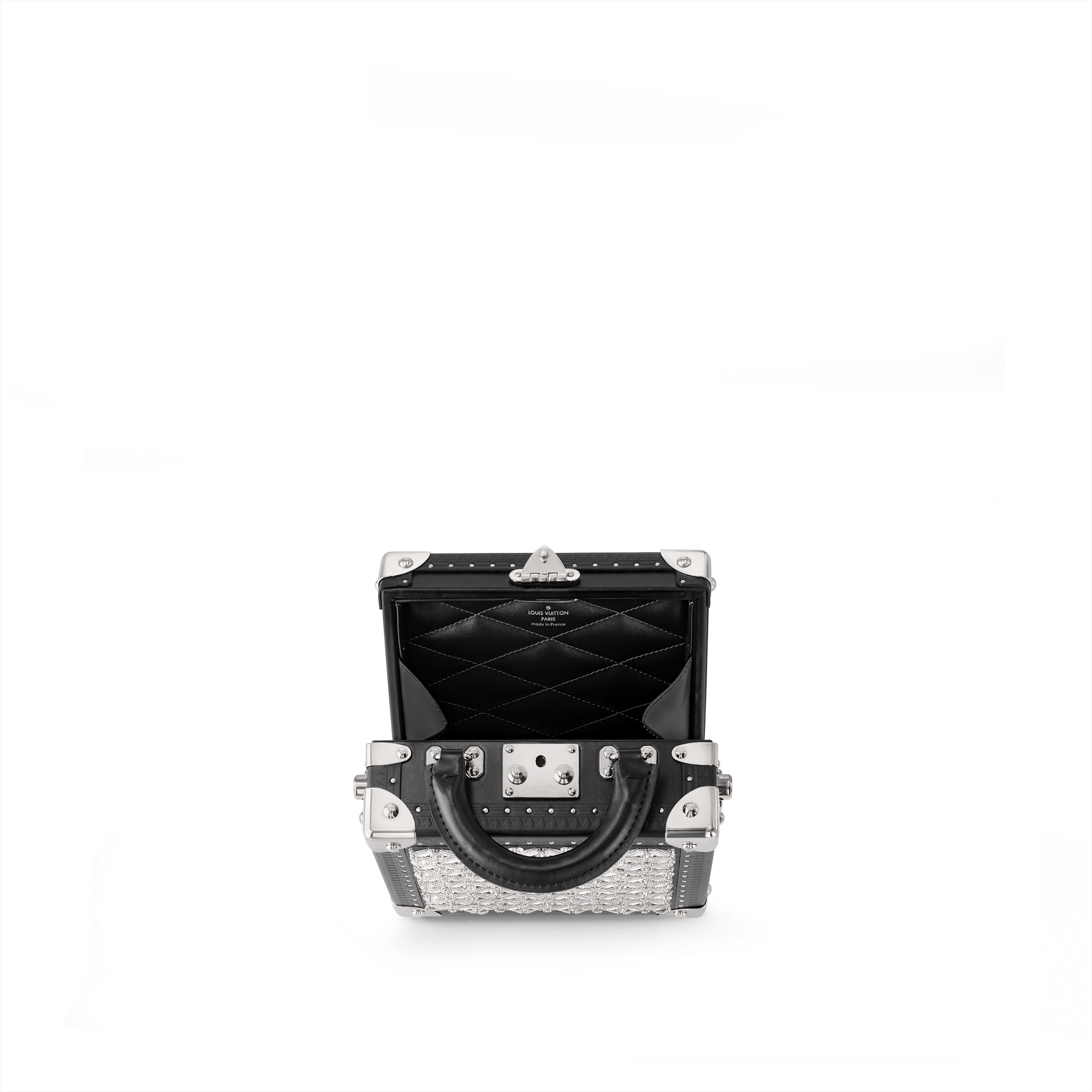 Couros High End Baús Seleção da Temporada Bolsa Mini Square Trunk LV Flower | Louis Vuitton ® (Zoom no Produto)