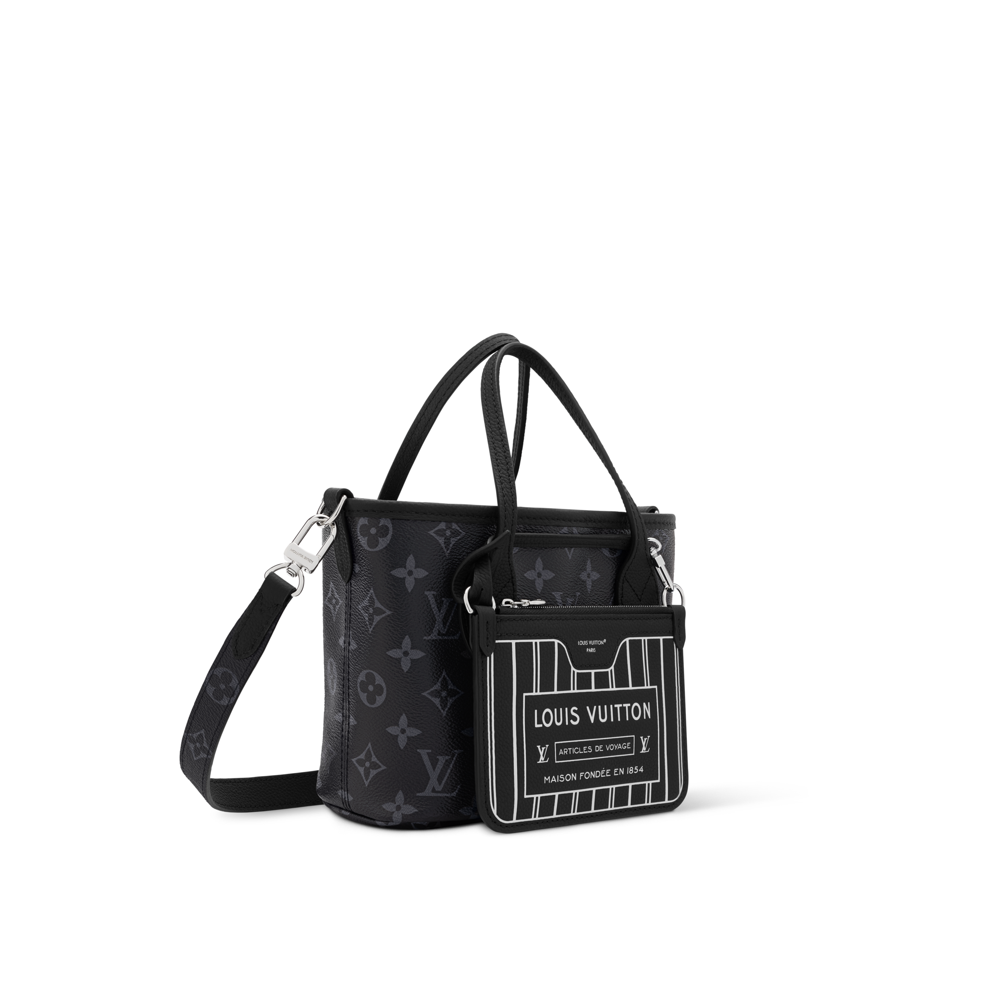 Monogram Eclipse Bolsas Femininas Ícones LV Bolsa Neverfull Bandoulière Inside Out BB | Louis Vuitton ® (Zoom no Produto)