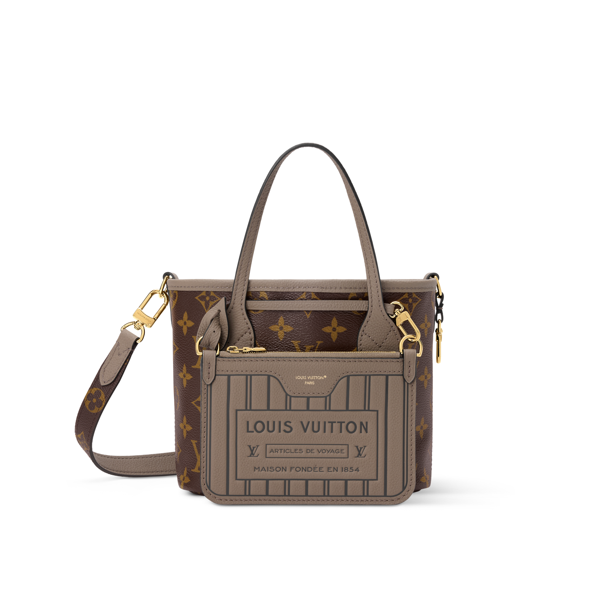  Bolsas Femininas Ícones LV Bolsa Neverfull Bandoulière Inside Out BB | Louis Vuitton ® (Zoom no Produto)