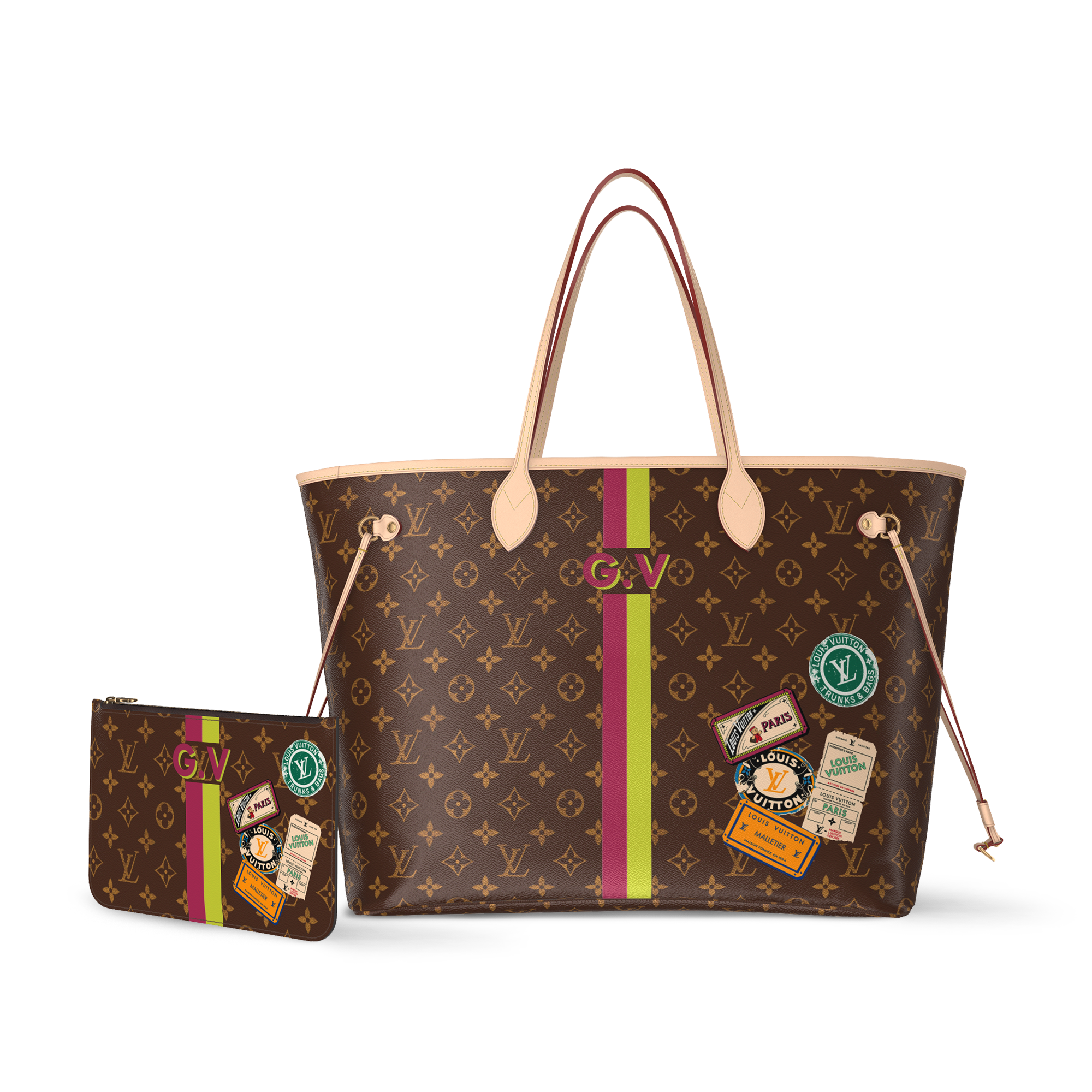 Monogram Personalização Bolsas e Carteiras Bolsa Neverfull GM Mon Monogram | Louis Vuitton ® (Zoom no Produto)