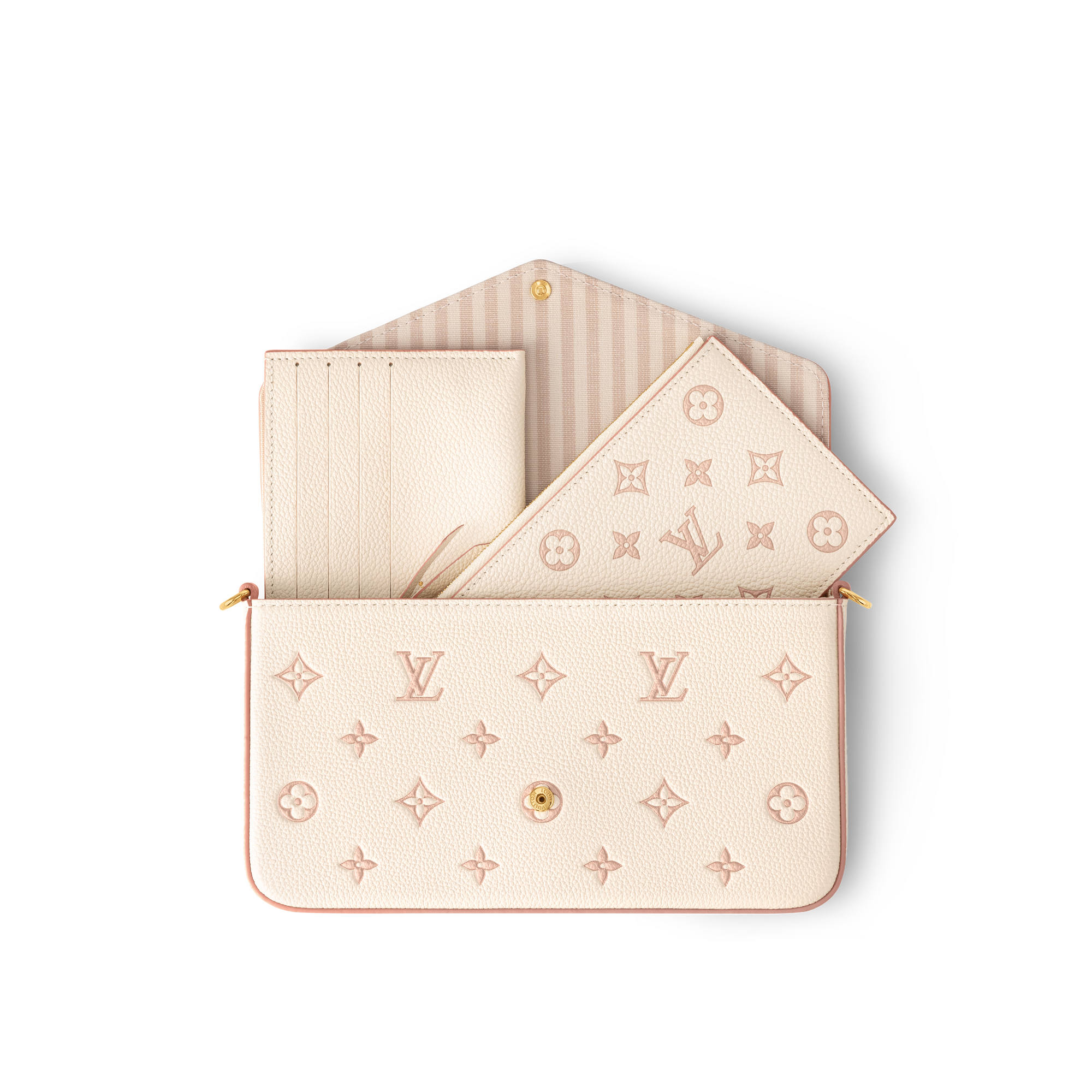 Couro Monogram Empreinte Carteiras Carteiras com Corrente & Micro Bolsas Bolsa Pochette Félicie | Louis Vuitton ® (Zoom no Produto)