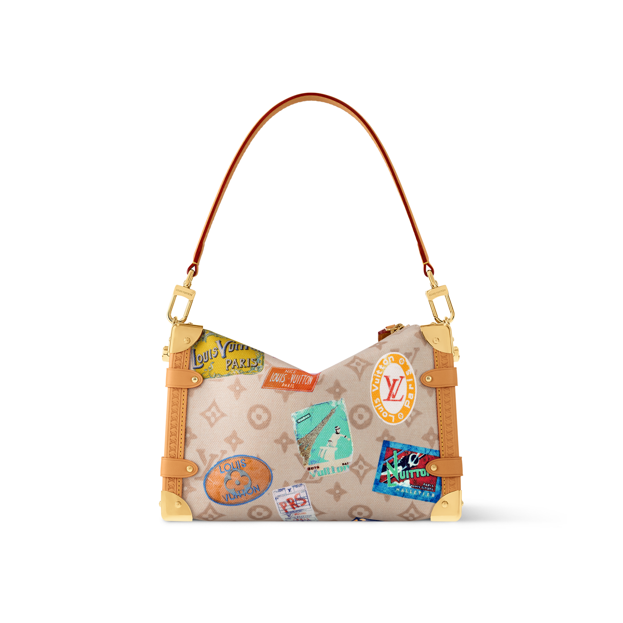 Outros Canvas Monogram Bolsas Femininas Ícones LV Bolsa Side Trunk MM | Louis Vuitton ® (Zoom no Produto)