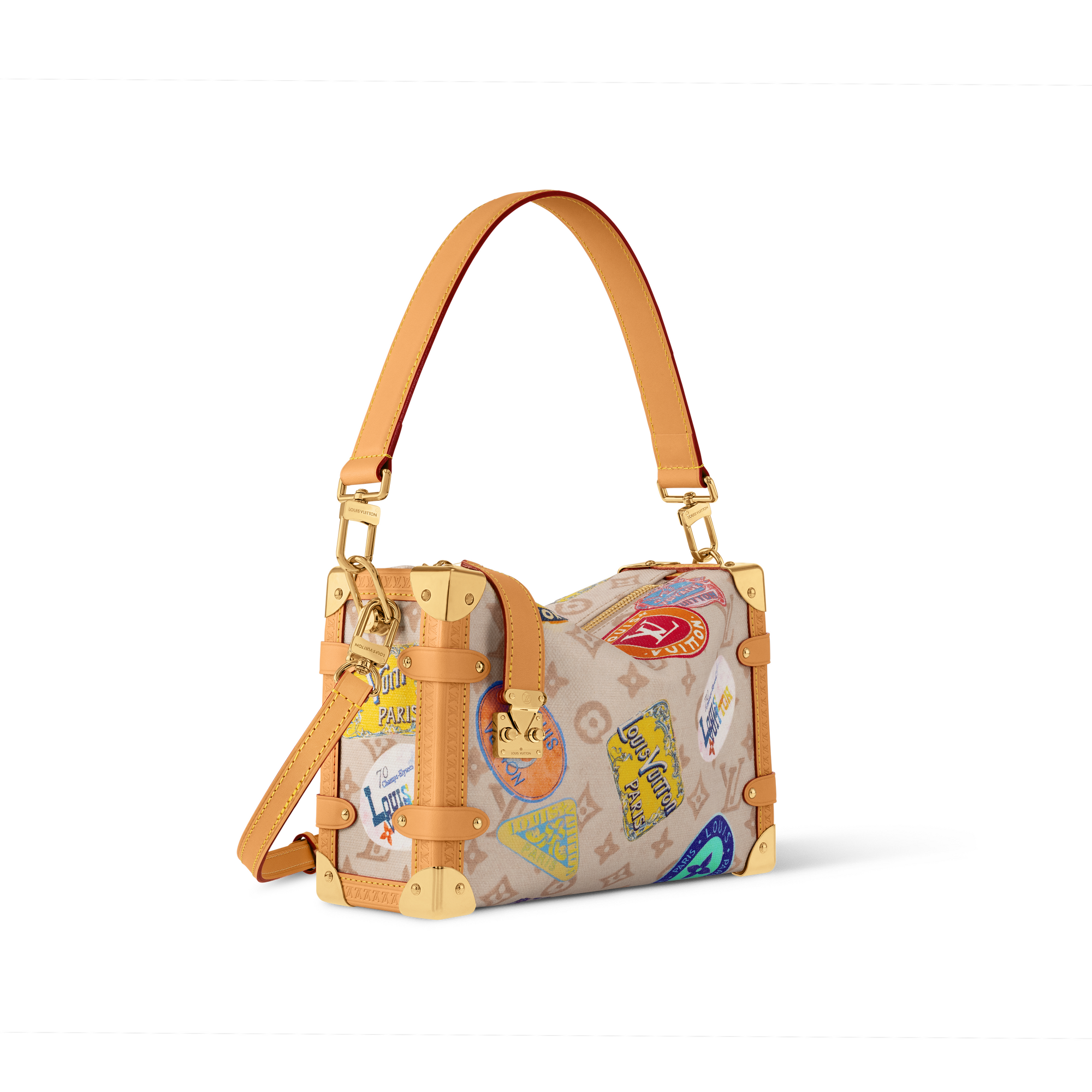 Outros Canvas Monogram Bolsas Femininas Ícones LV Bolsa Side Trunk MM | Louis Vuitton ® (Zoom no Produto)