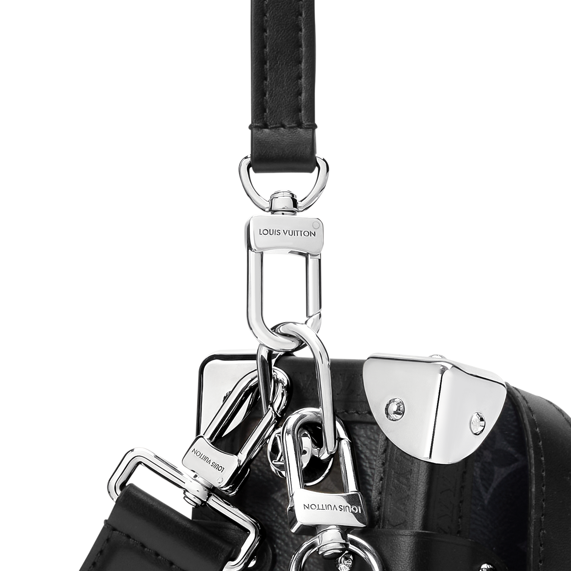 Monogram Eclipse Bolsas Femininas Ícones LV Bolsa Side Trunk MM East West | Louis Vuitton ® (Zoom no Produto)