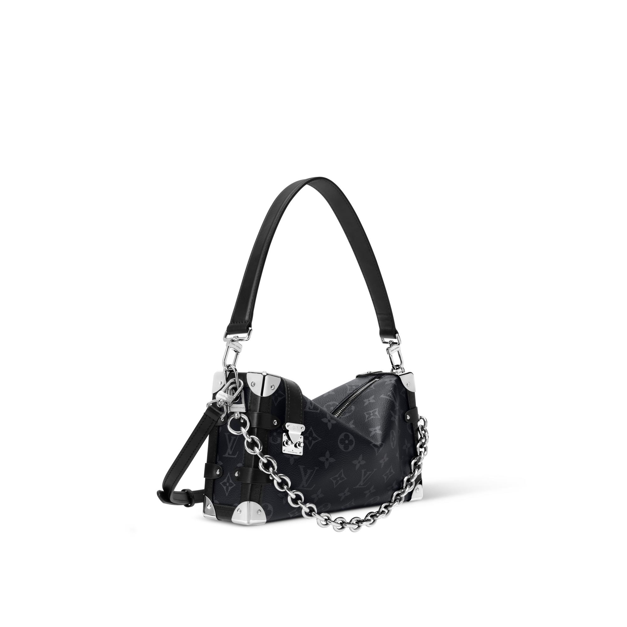 Monogram Eclipse Bolsas Femininas Ícones LV Bolsa Side Trunk MM East West | Louis Vuitton ® (Zoom no Produto)