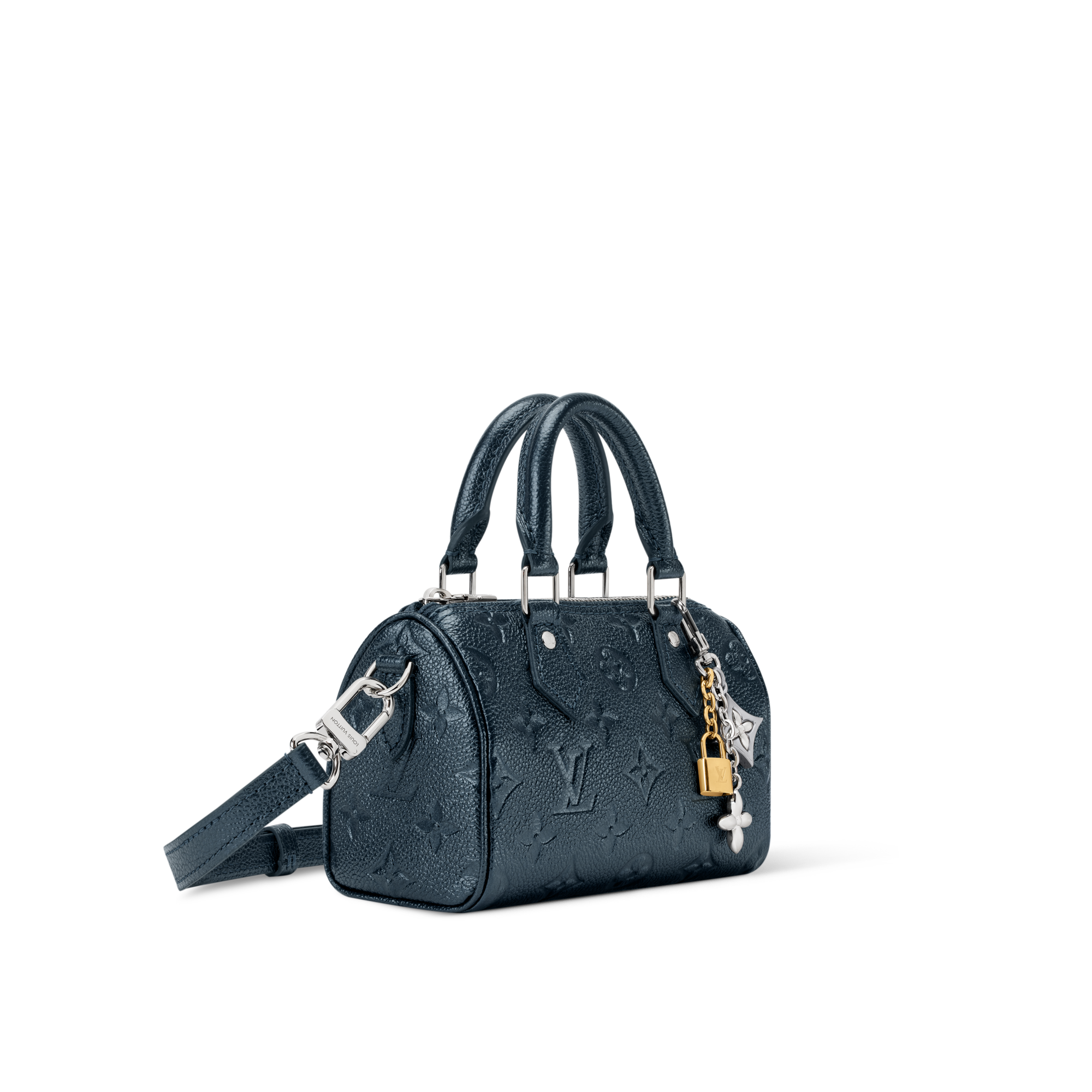 Couro Monogram Empreinte Carteiras Carteiras com Corrente & Micro Bolsas Bolsa Speedy Nano | Louis Vuitton ® (Zoom no Produto)