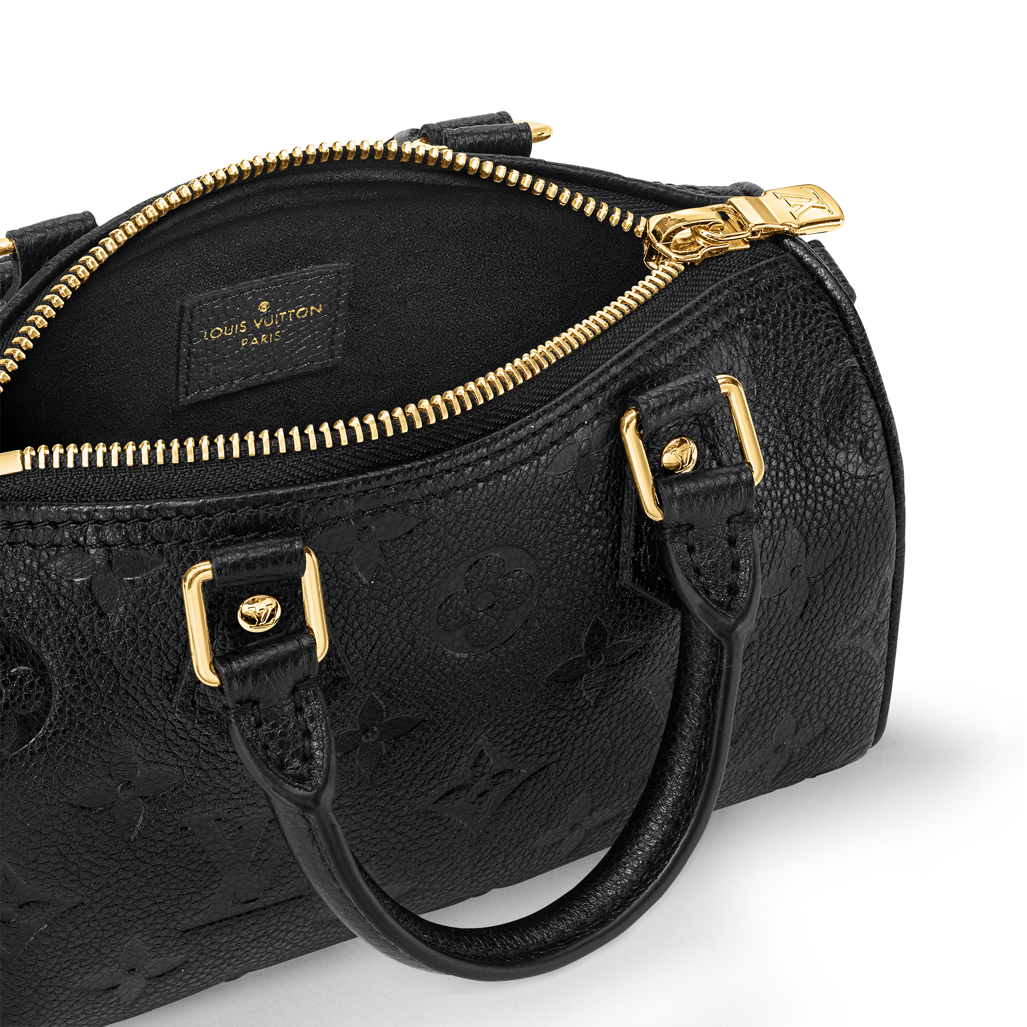 Couro Monogram Empreinte Carteiras Carteiras com Corrente & Micro Bolsas Bolsa Speedy Nano | Louis Vuitton ® (Zoom no Produto)