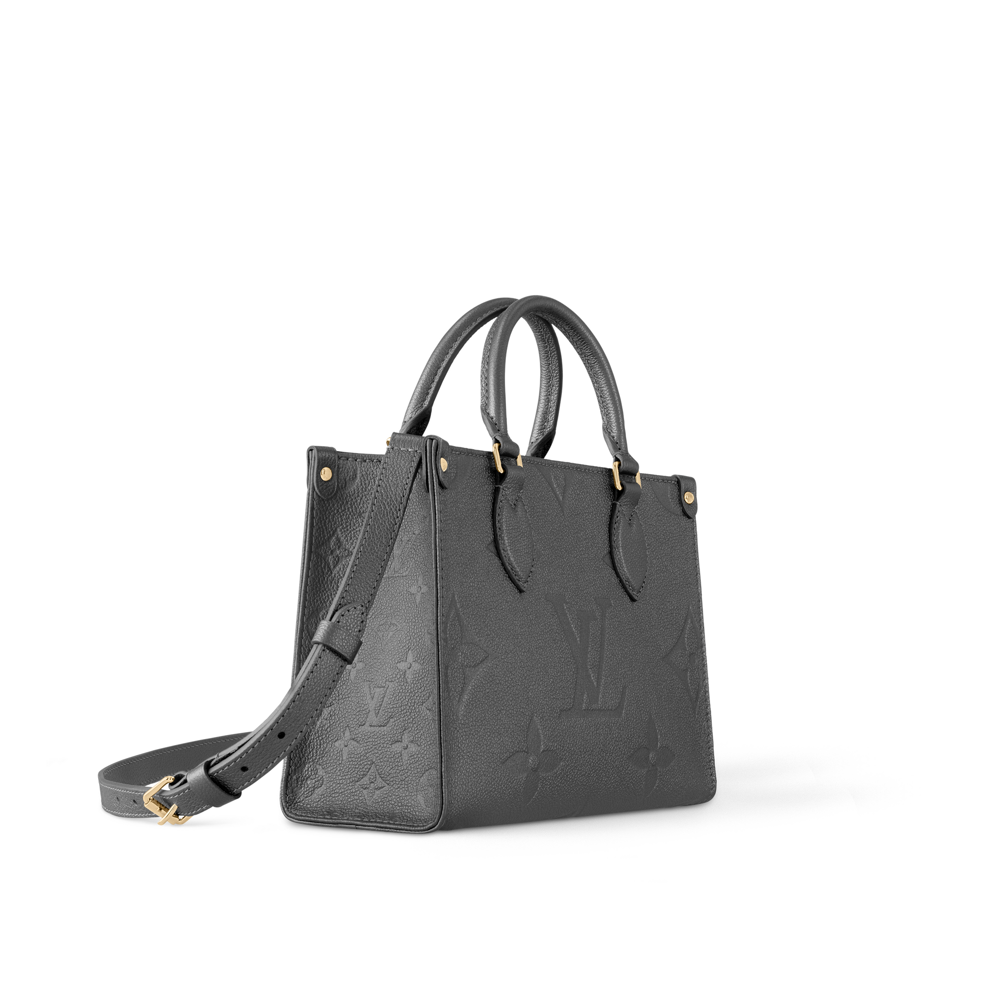 Couro Monogram Empreinte Bolsas Femininas Ícones LV Bolsa Tote OnTheGo PM | Louis Vuitton ® (Zoom no Produto)