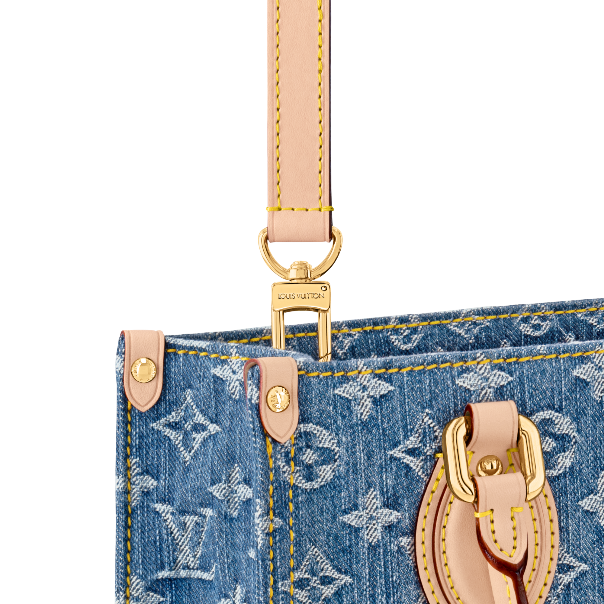 Monogram Denim Bolsas Femininas Ícones LV Bolsa Tote OnTheGo PM | Louis Vuitton ® (Zoom no Produto)