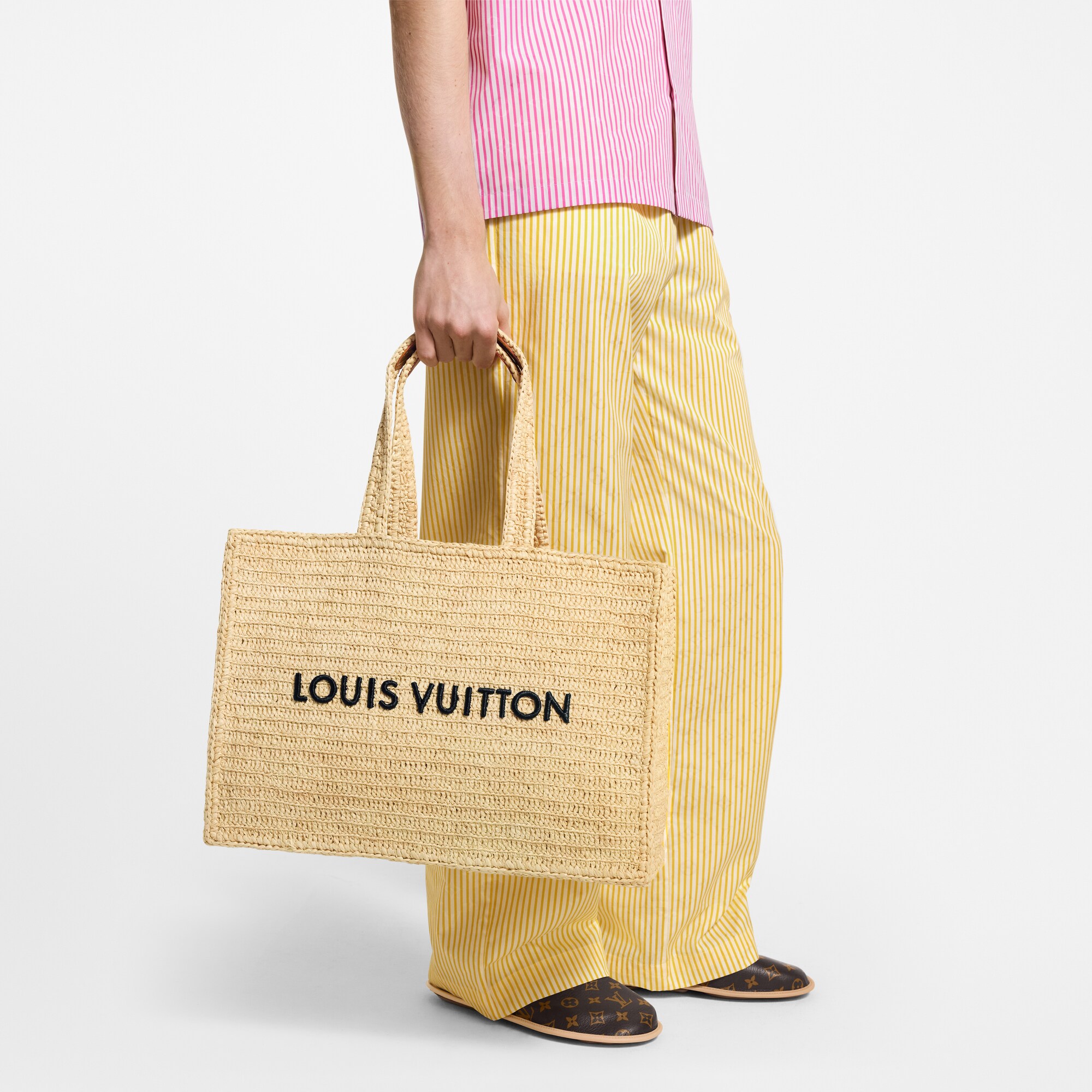 Autres Toiles Bolsas Masculinas Lançamentos Bolsa Tote Summer Shopper MM | Louis Vuitton ® (Zoom no Produto)