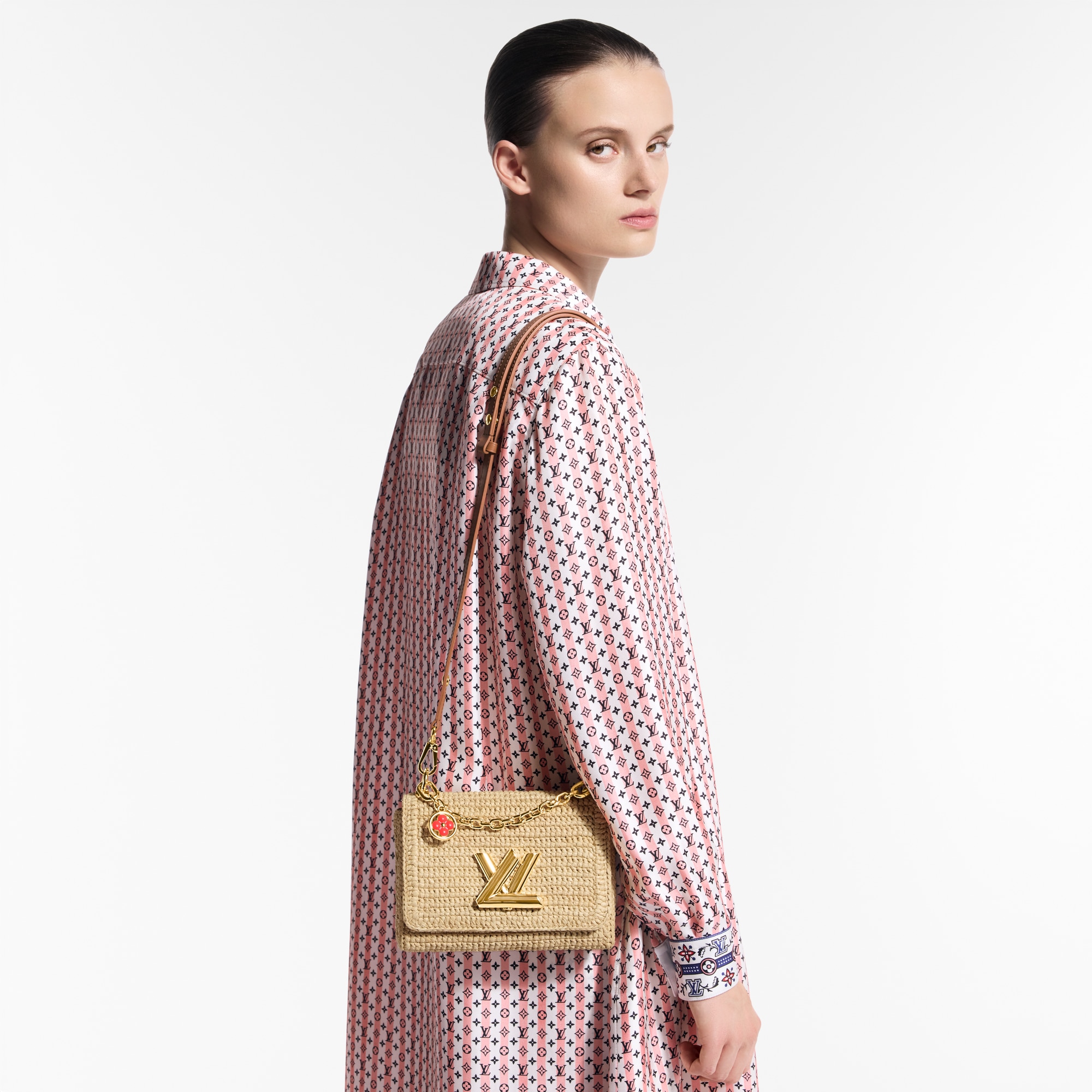 Outros Couros Bolsas Femininas Ícones LV Bolsa Twist PM Slim | Louis Vuitton ® (Zoom no Produto)