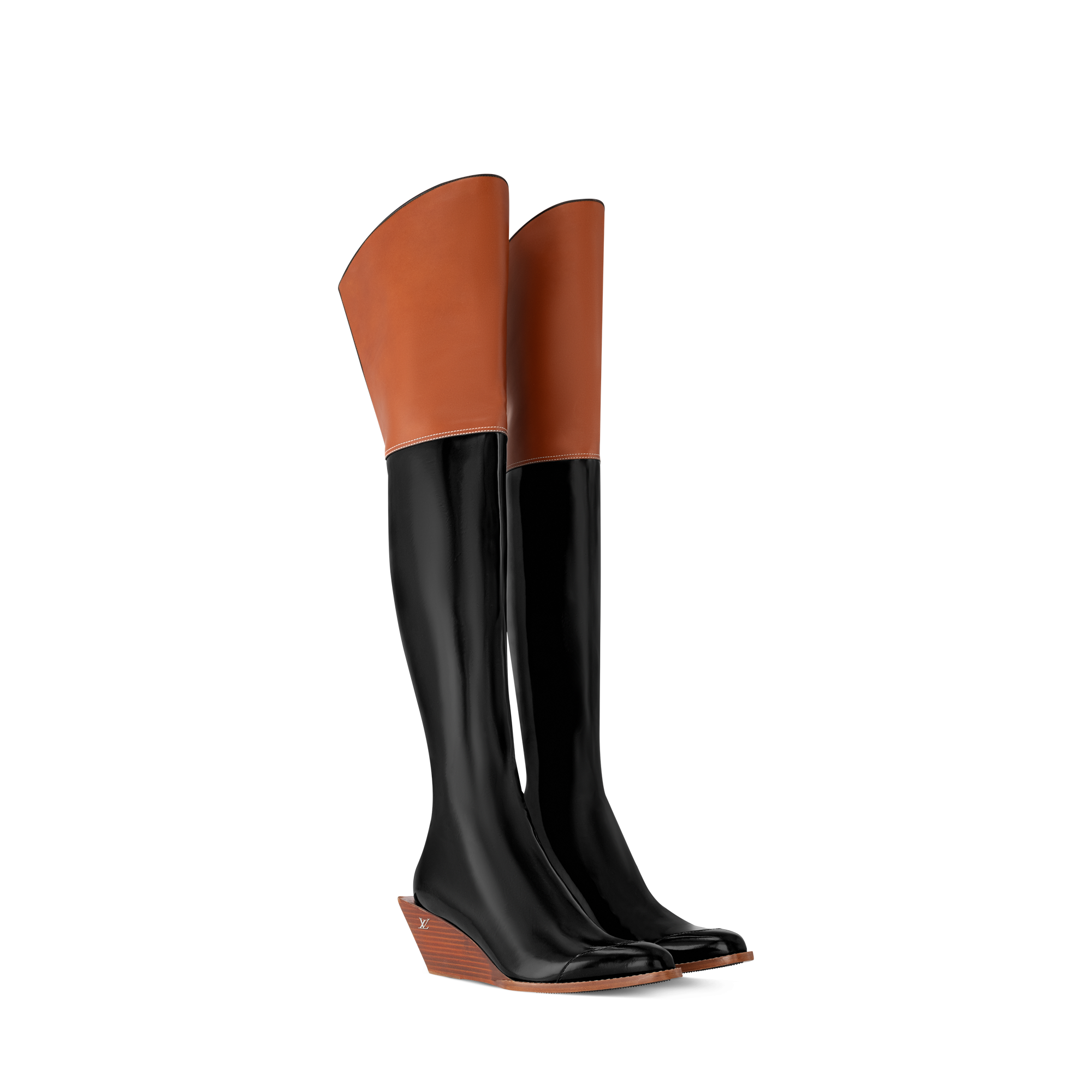  Sapatos Botas Bota Anabela Over the Knee Edge | Louis Vuitton ® (Zoom no Produto)