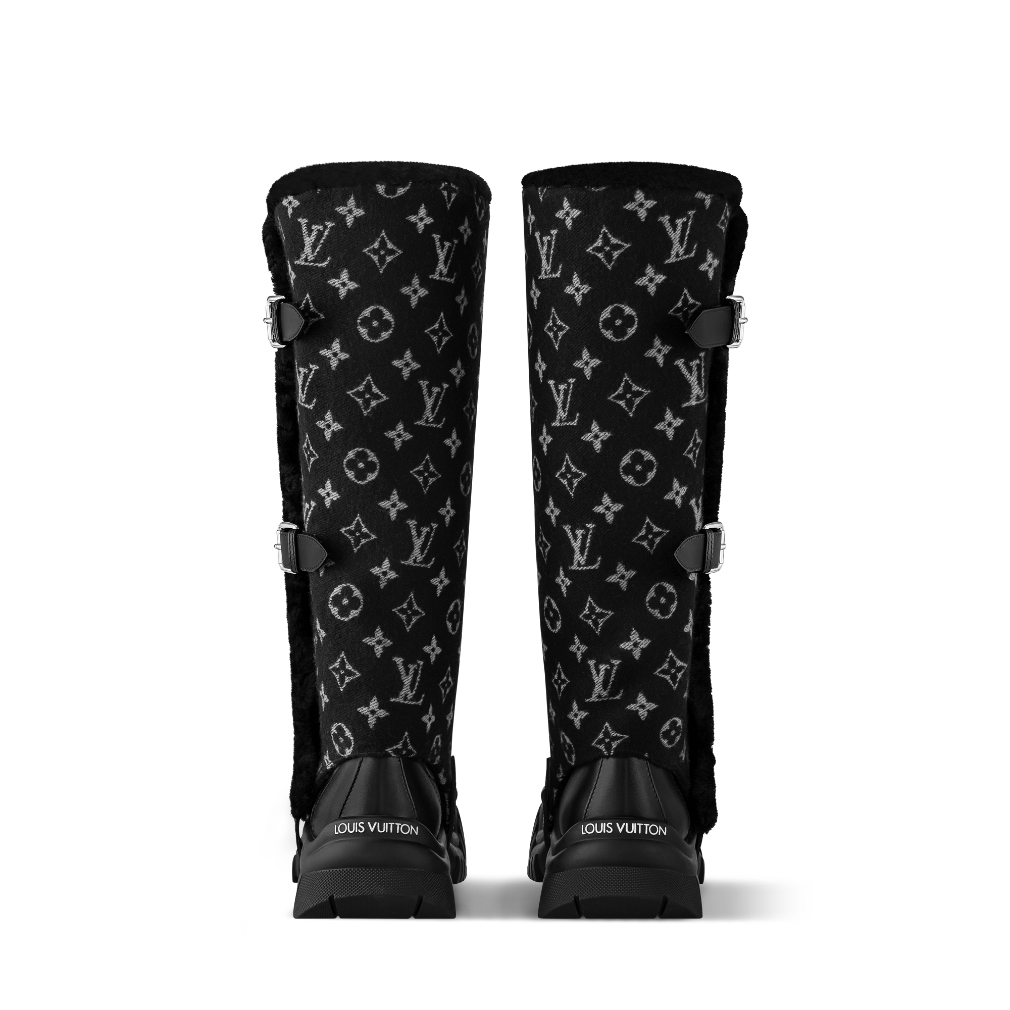  Discontinued Product Obs 16 Bota de Cano Alto Flat Ruby | Louis Vuitton ® (Zoom no Produto)