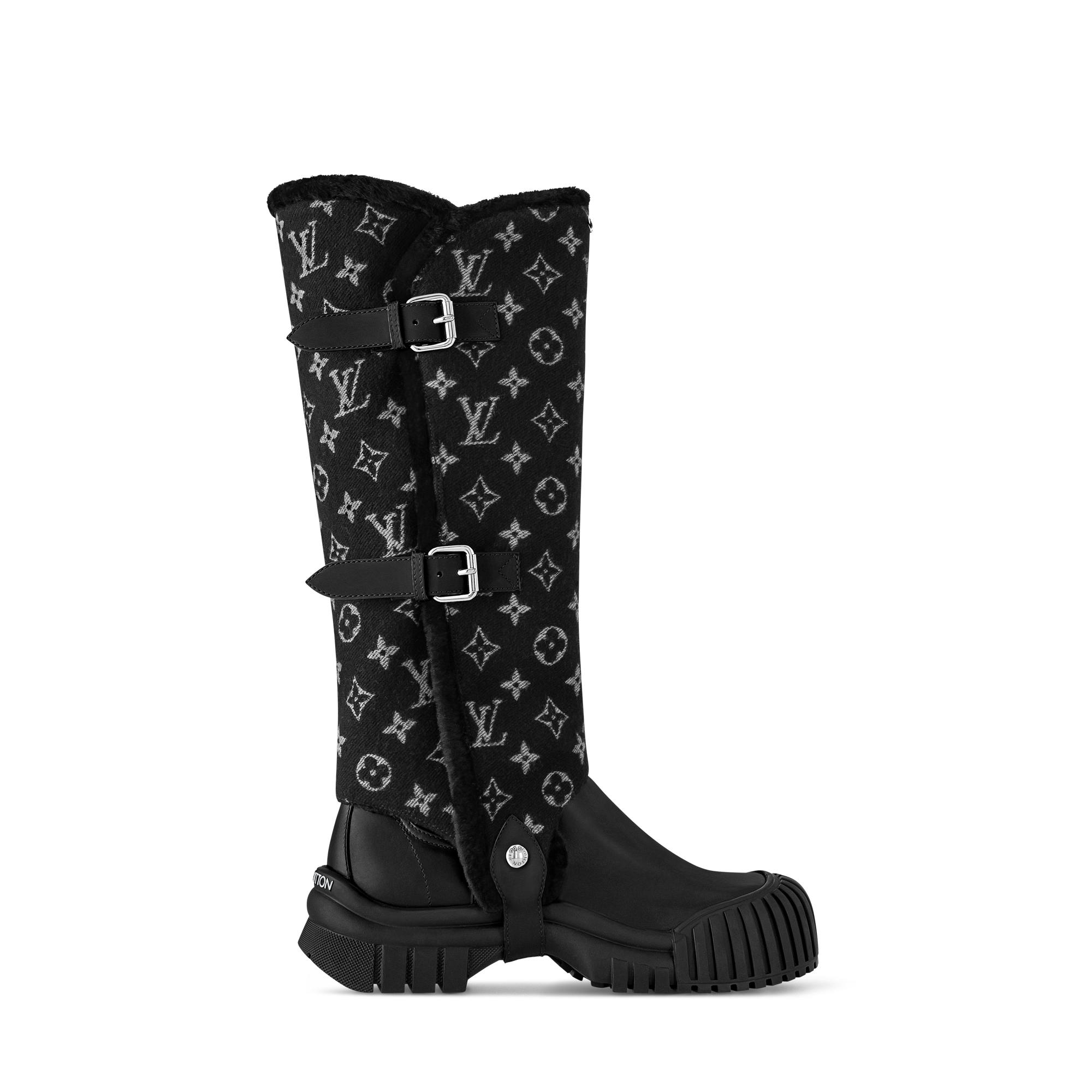  Discontinued Product Obs 16 Bota de Cano Alto Flat Ruby | Louis Vuitton ® (Zoom no Produto)